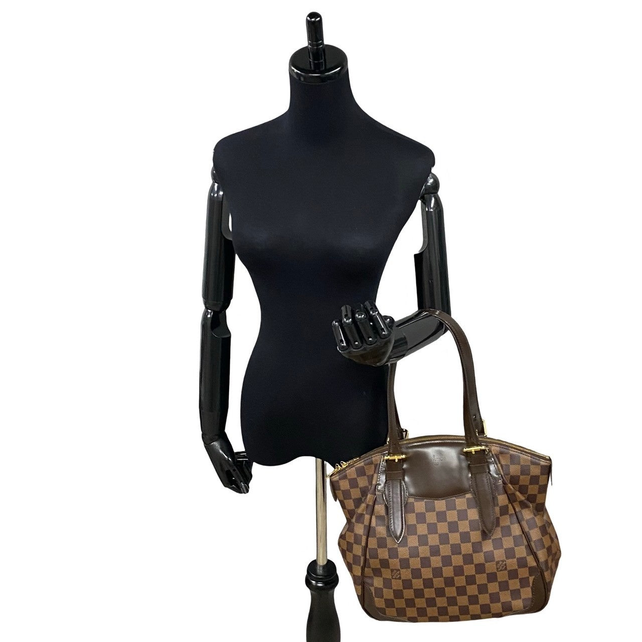 Louis Vuitton N41118 Damier Verona MM Leather Brown Handbag