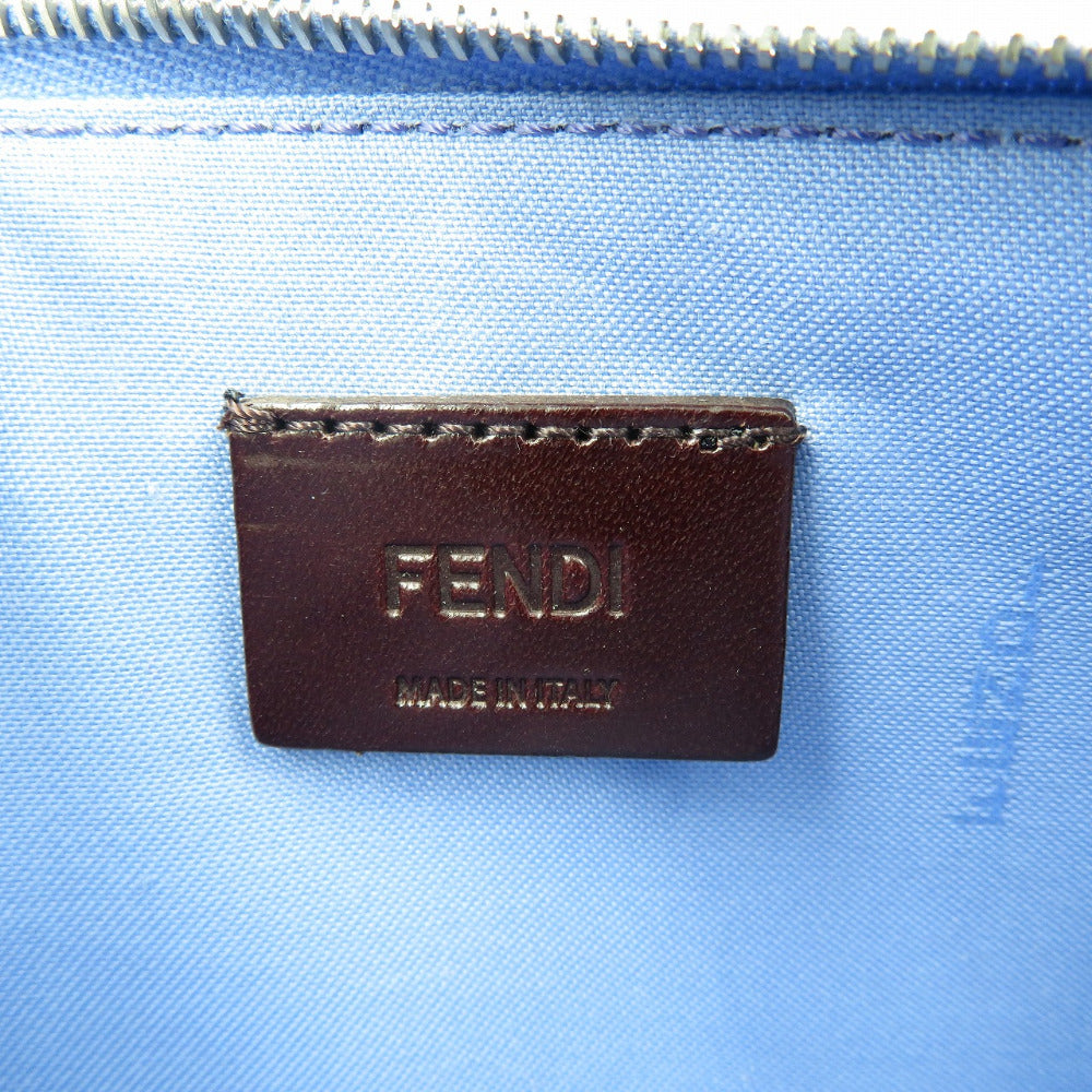 Fendi Pouch 8M0341 Multi Studs Women Handbag Leather Blue Travel Bag