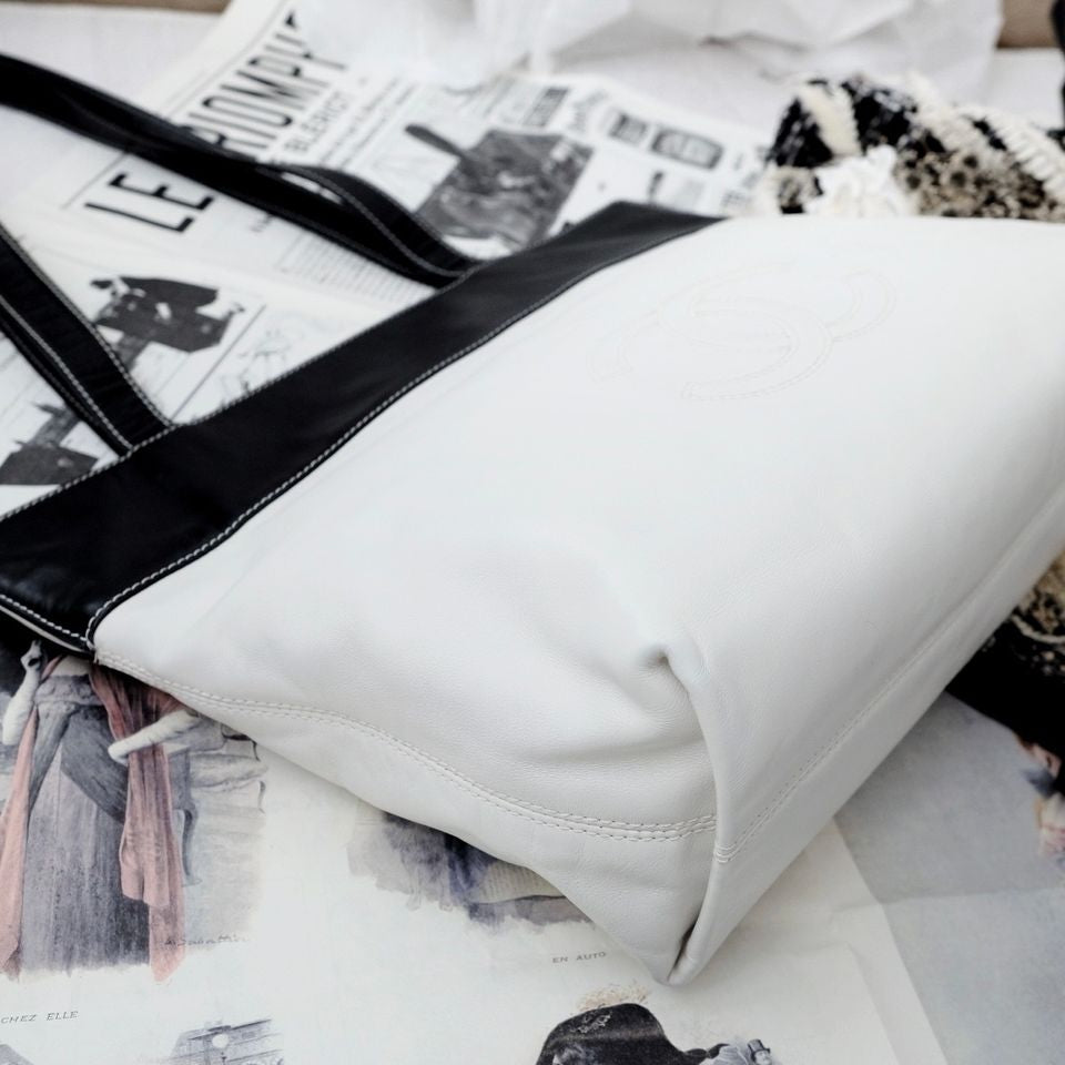 Chanel sheepskin tote bag