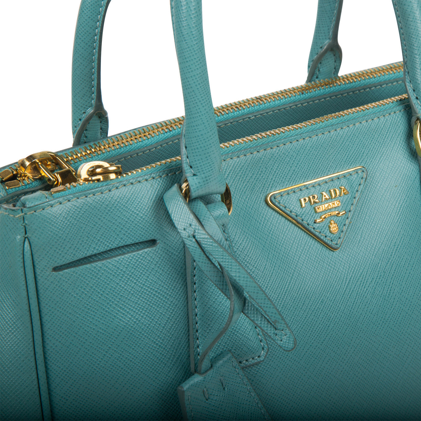 Prada Turquoise Tote Bag Saffiano Small