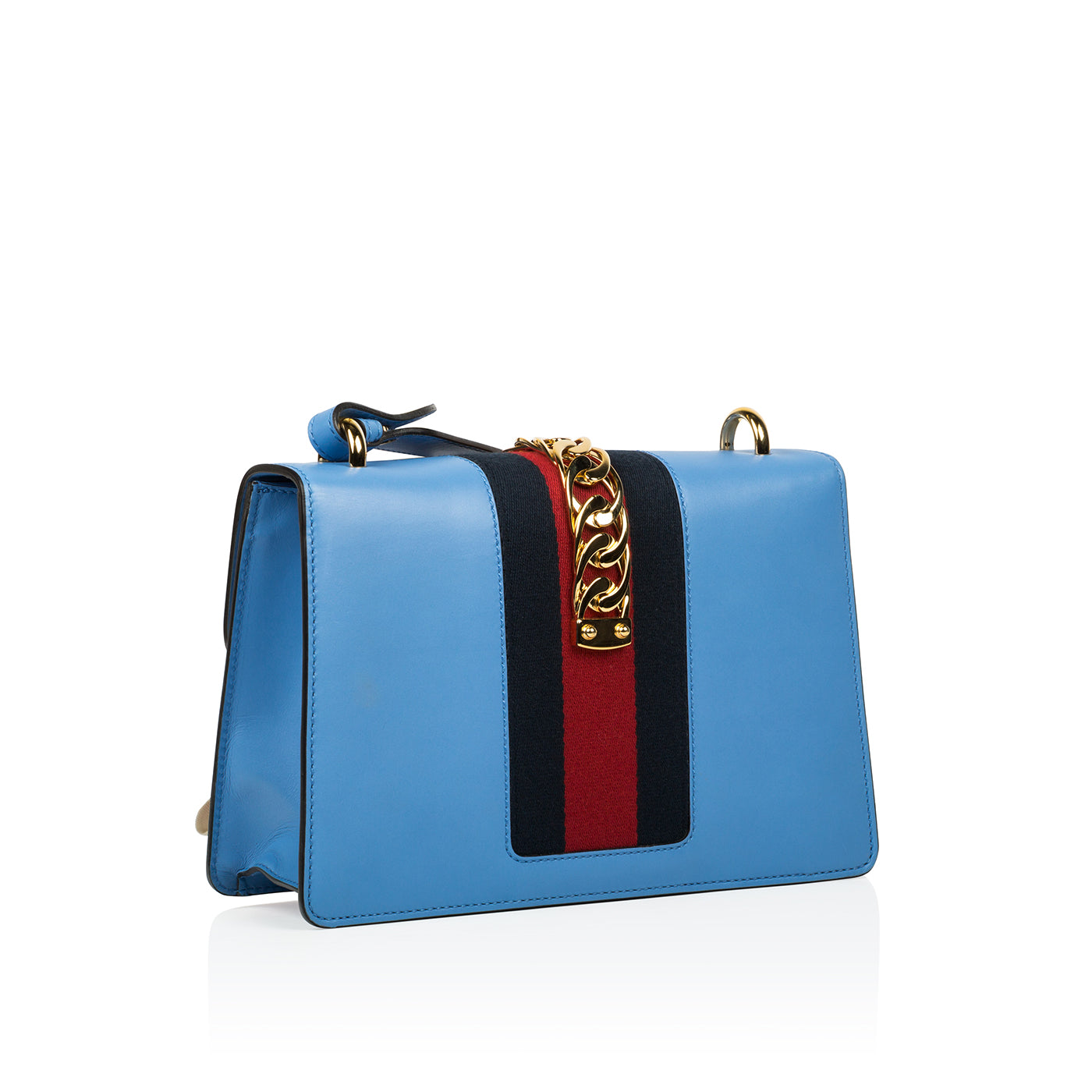 Gucci Sylvie Shoulder Bag Small Baby Blue