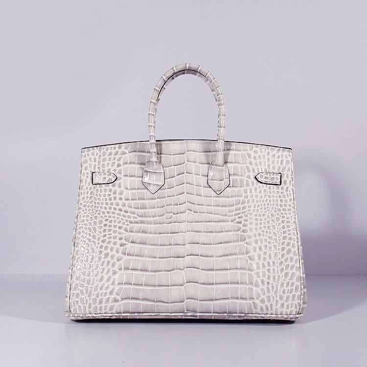 Hermes Luxury Birkin Cm Crocodile Handbag Himalaya Leather Gold Travel Bag