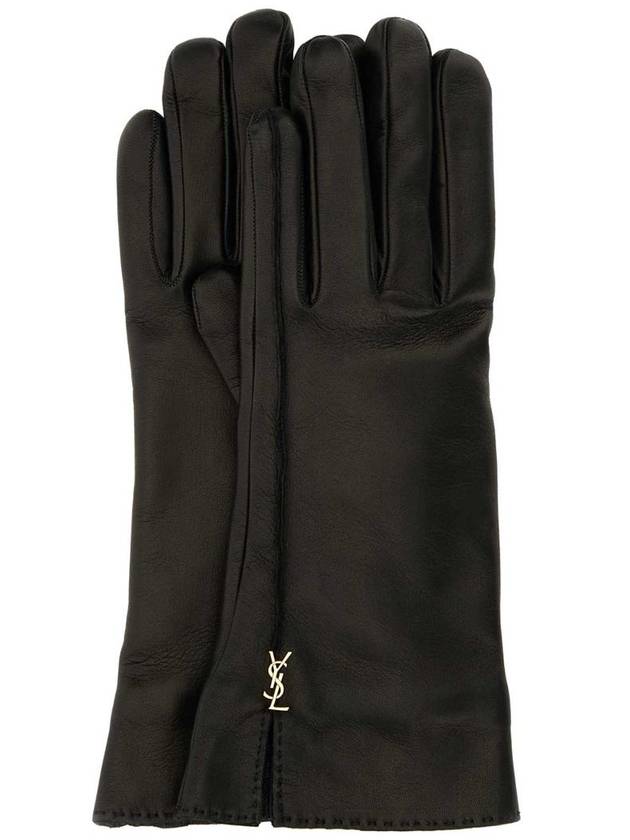 YSL Saint Laurent Saint Laurent Trending Cassandre Gloves Travel Bag Leather Black