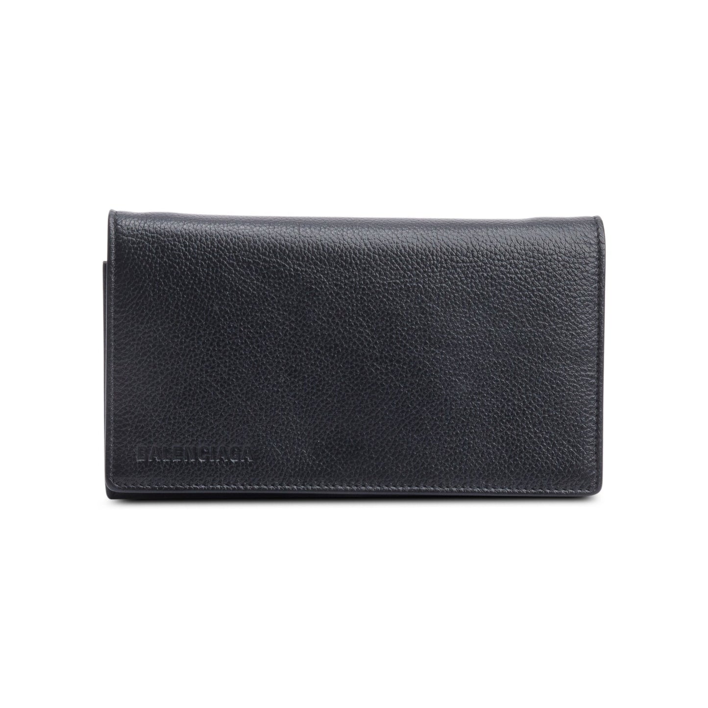 Balenciaga Calfskin Logo Flap Crossbody Leather Black Crossbody Bag