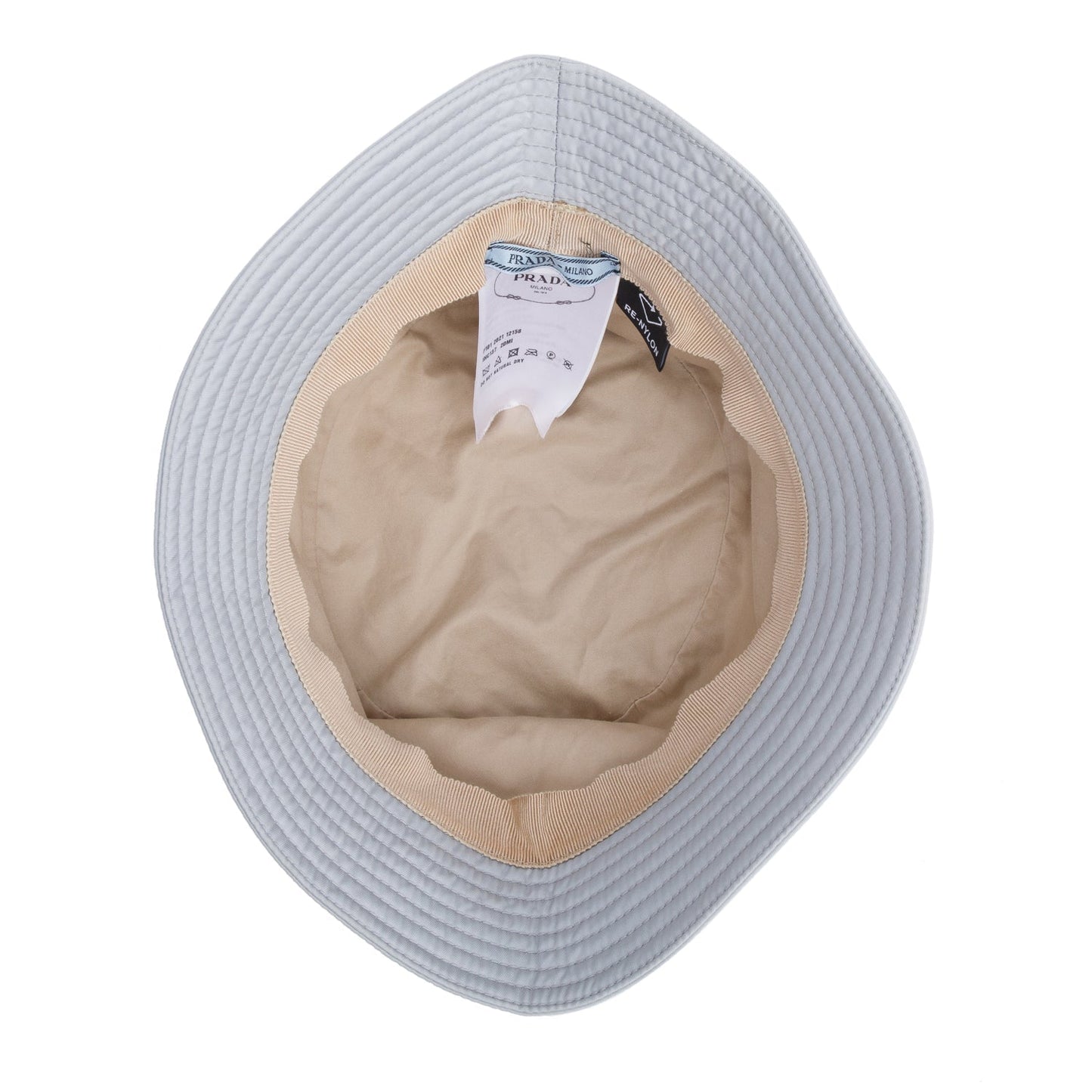Prada Grey Re Hat Handbag Nylon Bucket Bucket Bag