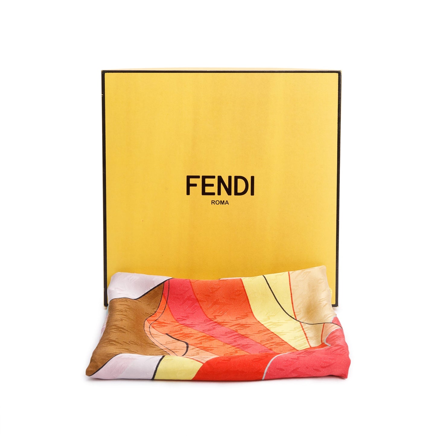 Fendi Multicolor Print Silk Foulard Travel Bag