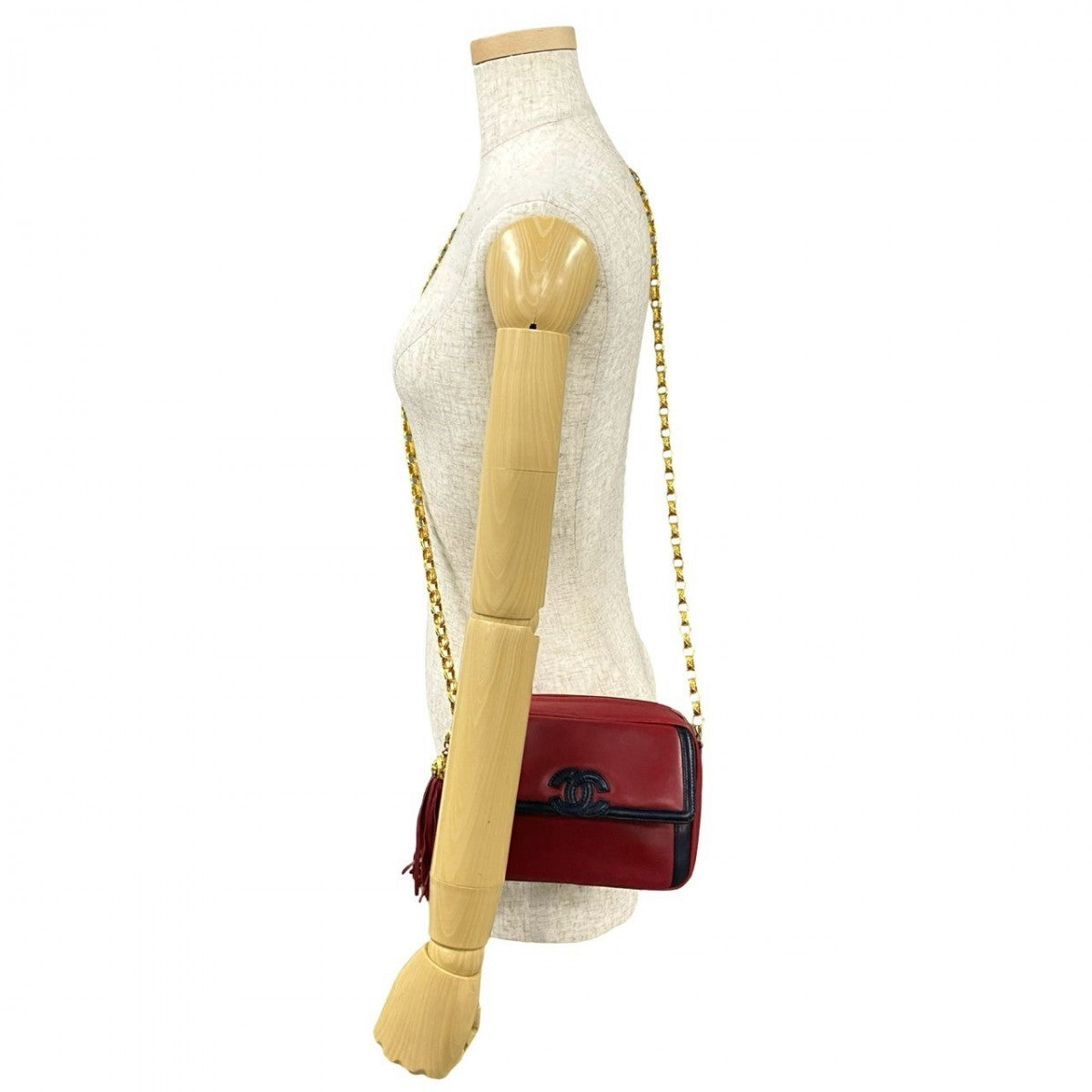 Chanel lambskin COCO Mark Red Shoulder Bag