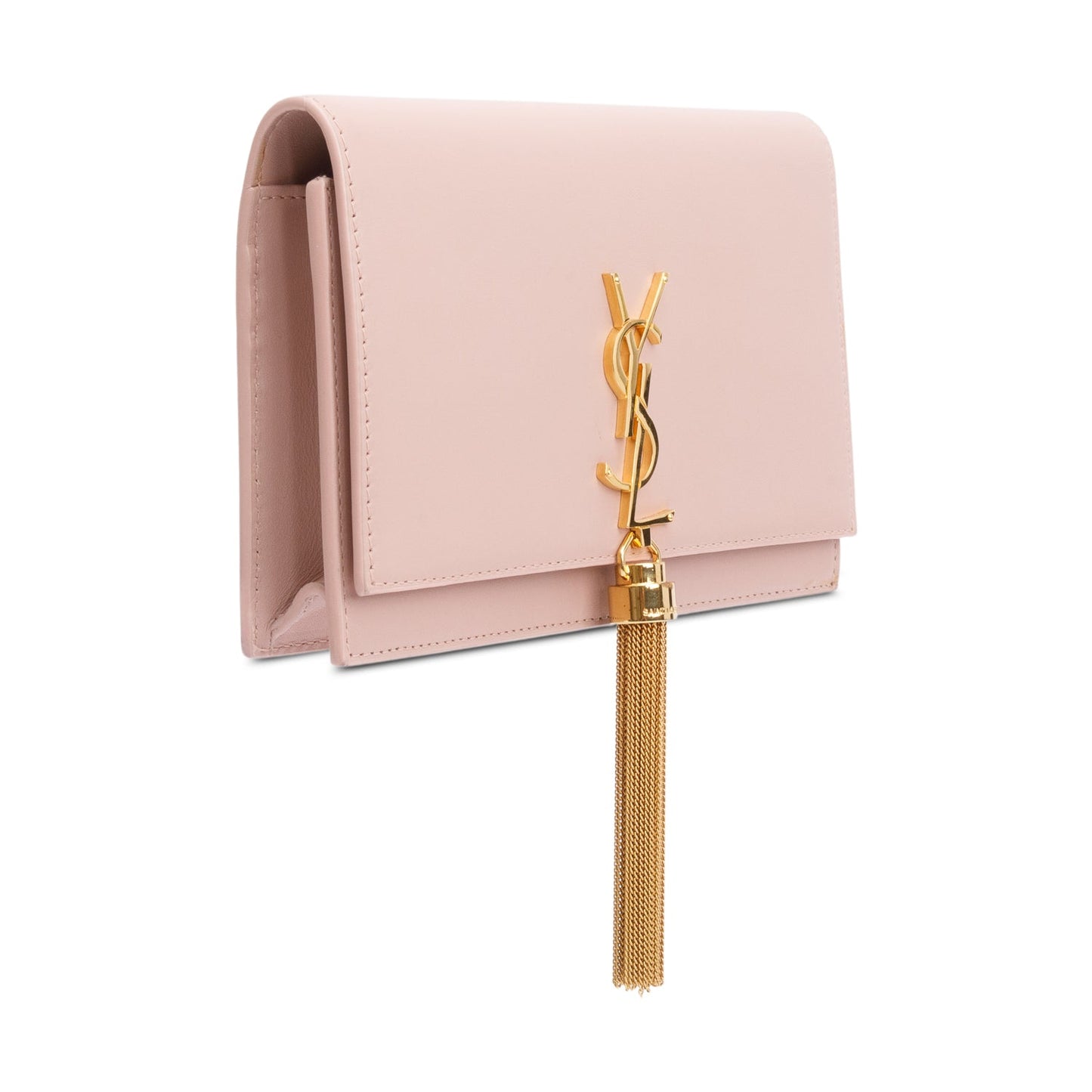 YSL Saint Laurent Calfskin Kate Tassel Wallet On Without Strap Leather Pink Crossbody Bag