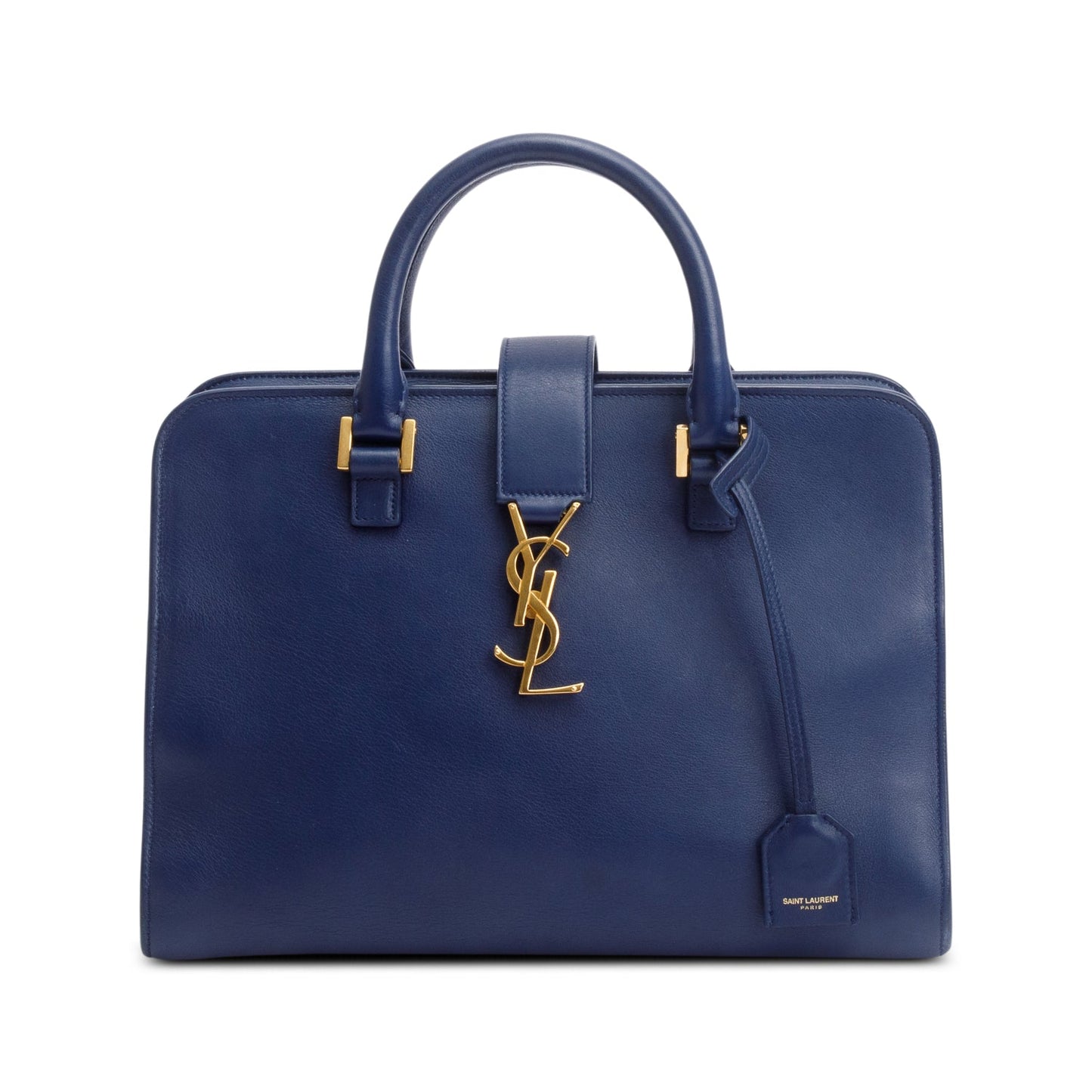YSL Saint Laurent Chyc Cabas Tote Bag Leather Blue