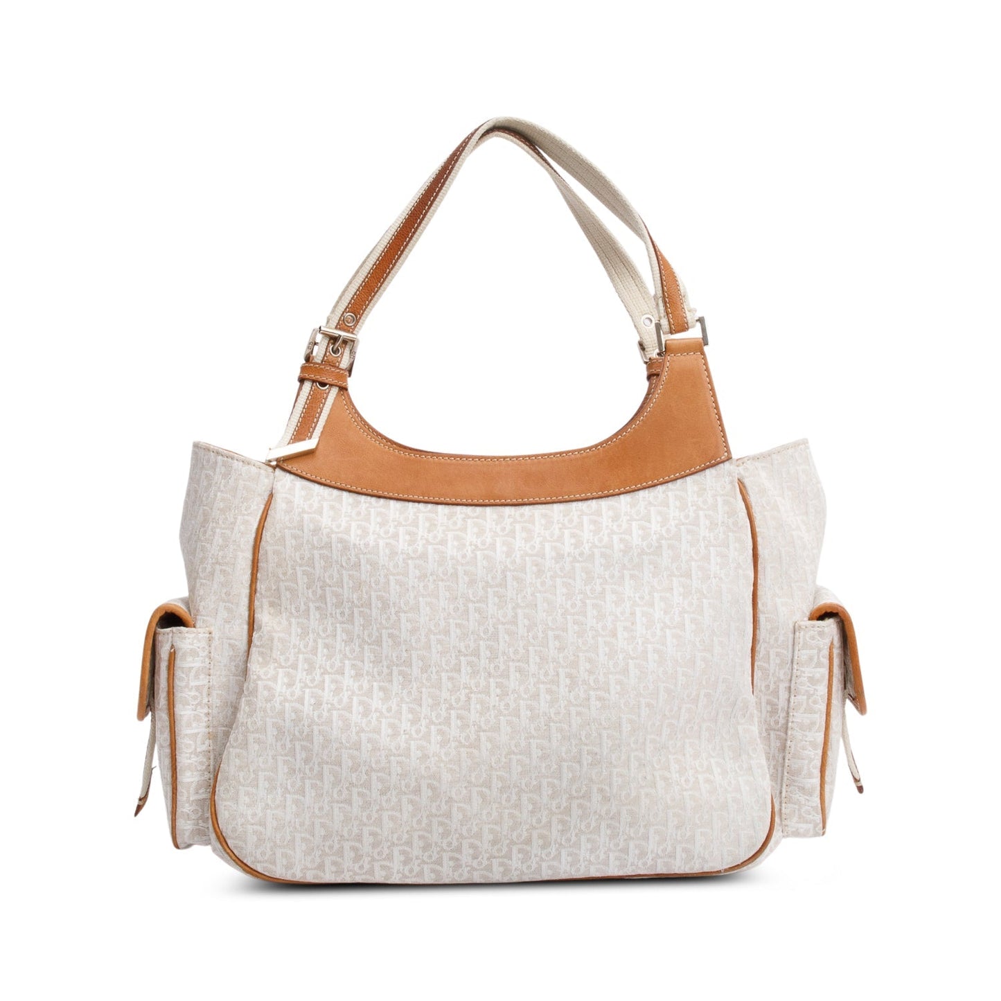 Dior Christian issimo Multi Pocket Tote Handbag Leather White Tote Bag