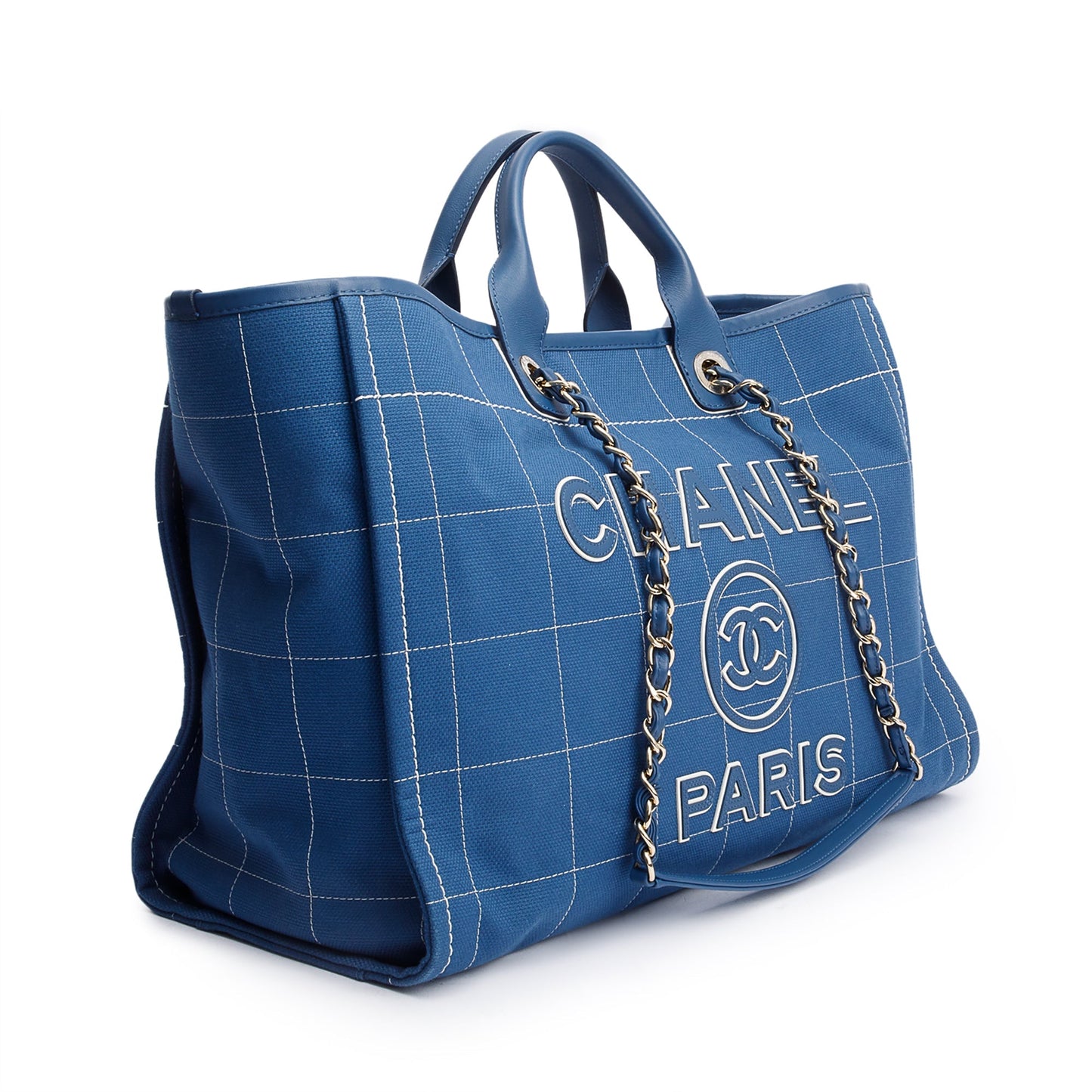 Chanel Cotton Deauville Blue Travel Bag