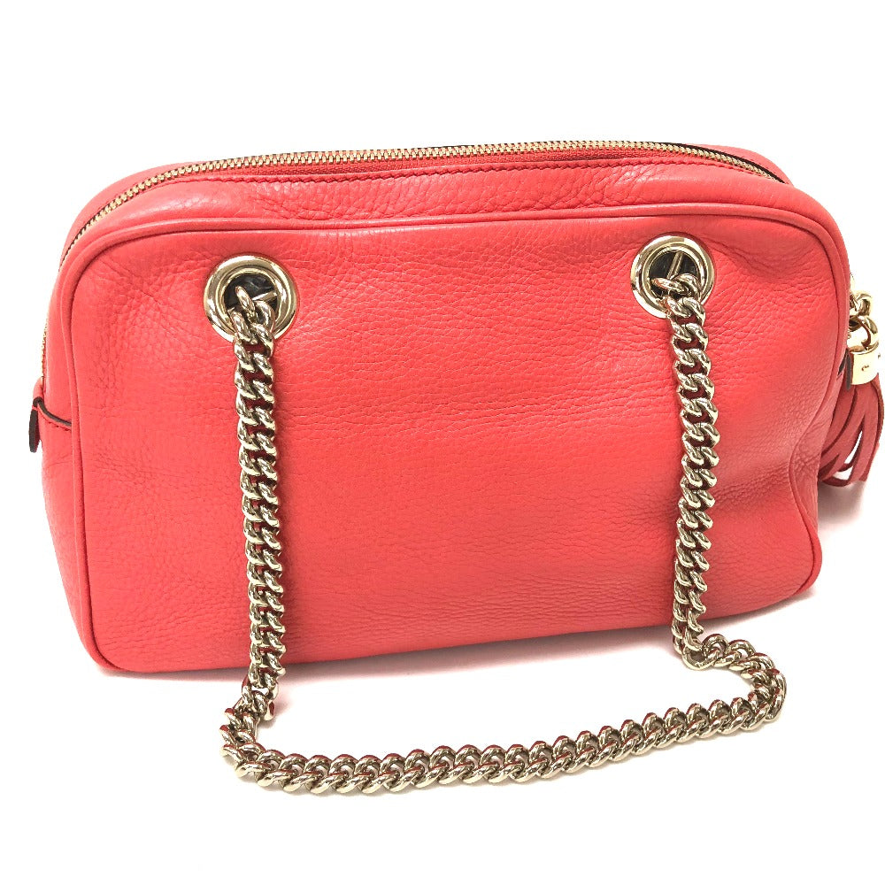 Gucci Begonia Interlocking G SOHO Leather Pink Small Shoulder Bag