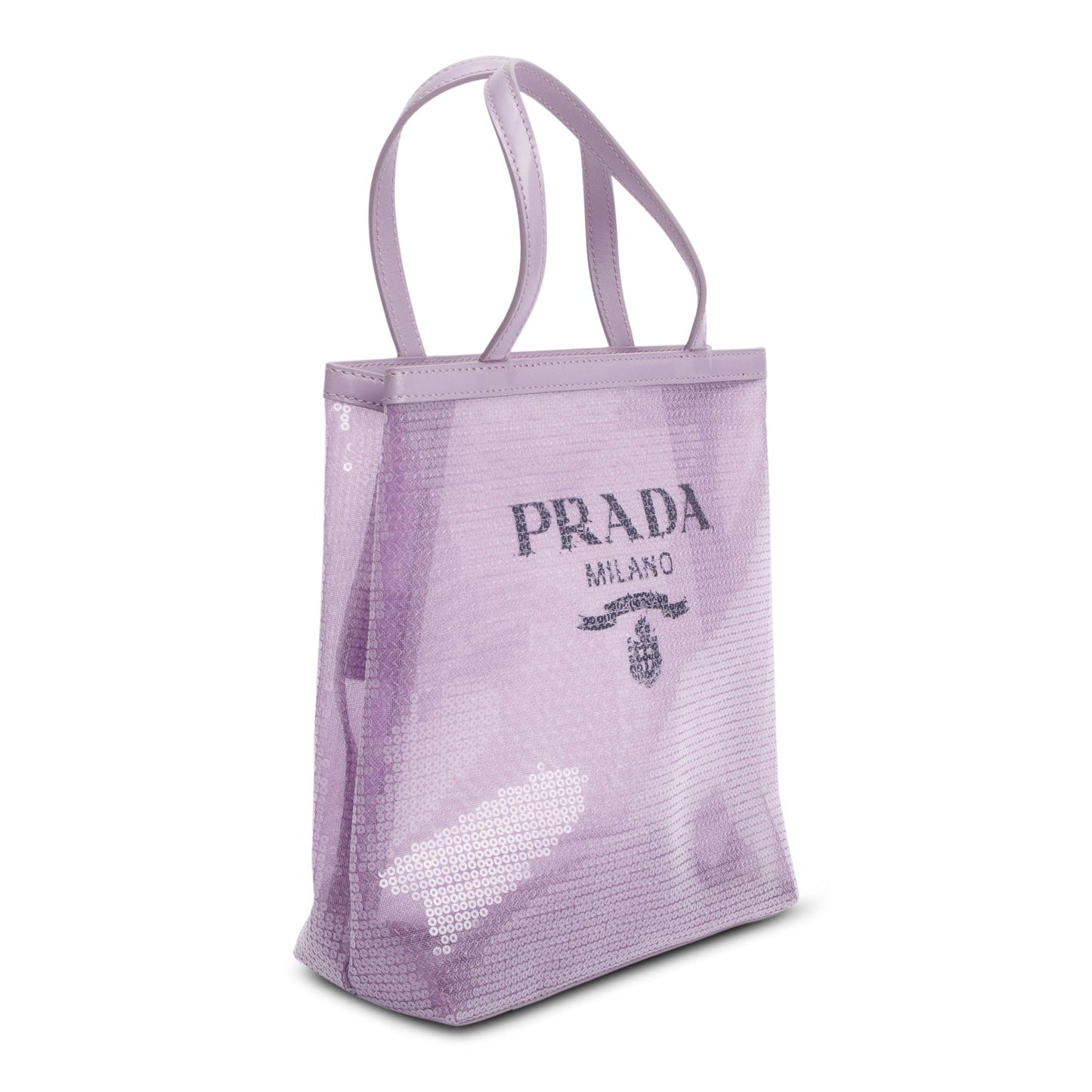Prada Purple Sequin Mesh Tote Bag Small