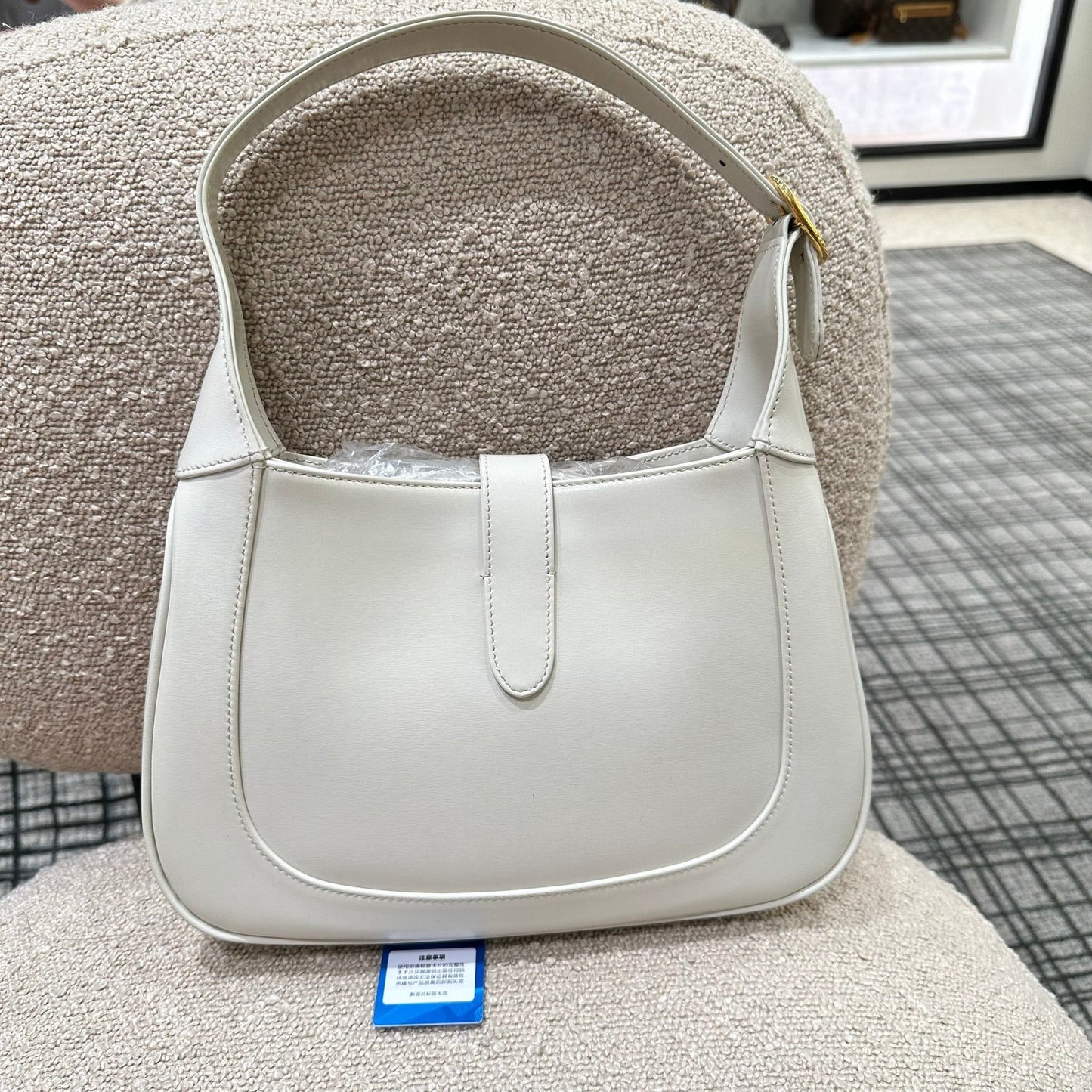 Gucci Jackie Adjustable Strap Size Leather White Small Travel Bag Small 3