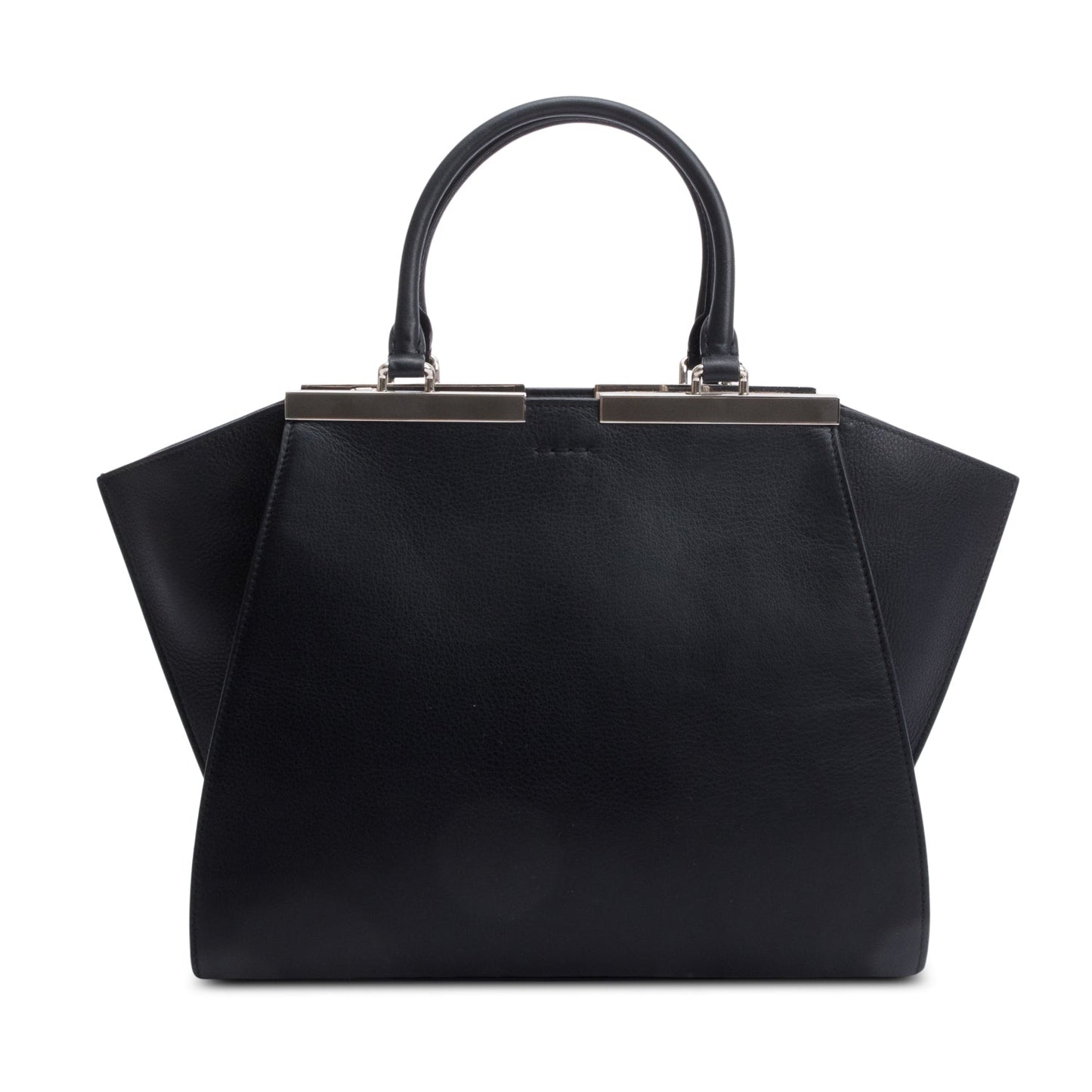 Fendi Vitello Elite 3Jours Tote Leather Black Tote Bag