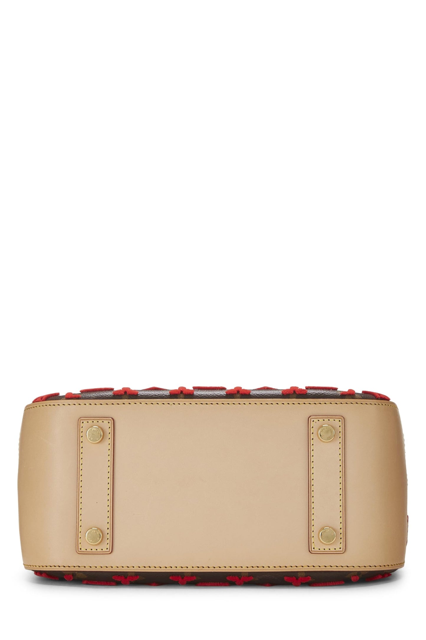 Louis Vuitton, Limited Edition Red Monogram Tuffetage Deauville Cube, Red