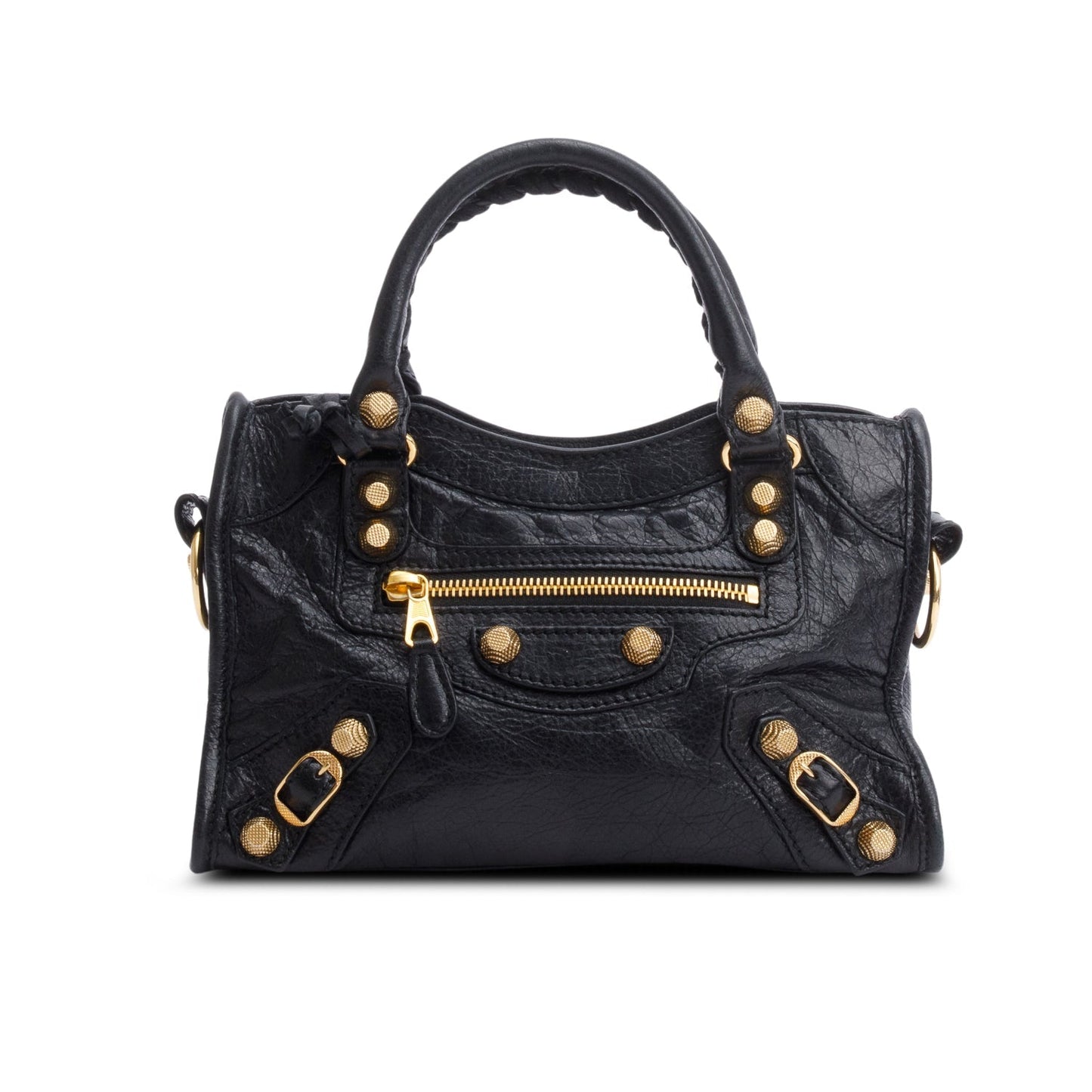Balenciaga Agneau Classic City Bag Leather Black Travel Bag