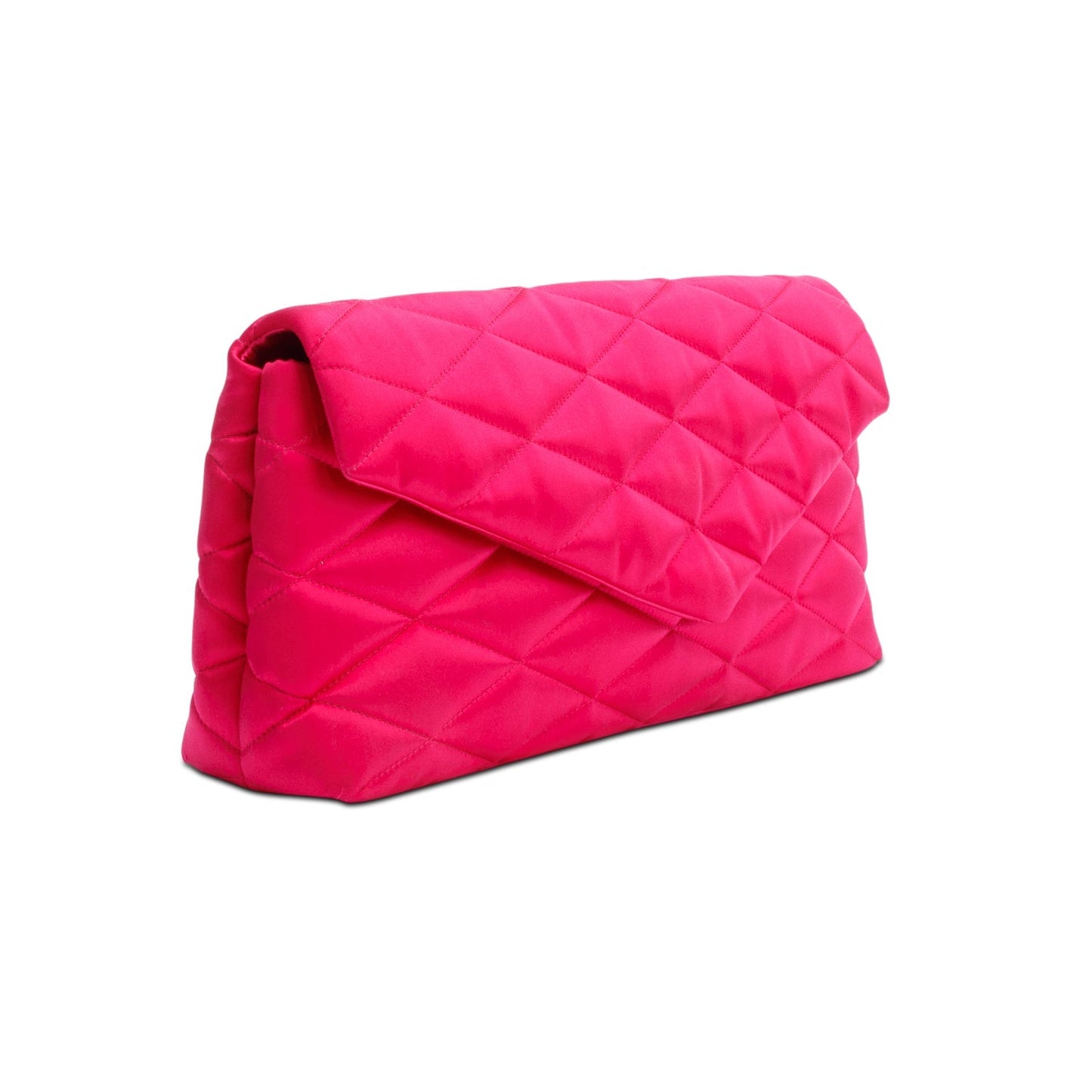 YSL Saint Laurent Puffer Sade Clutch Satin Quilted Clutch Bag