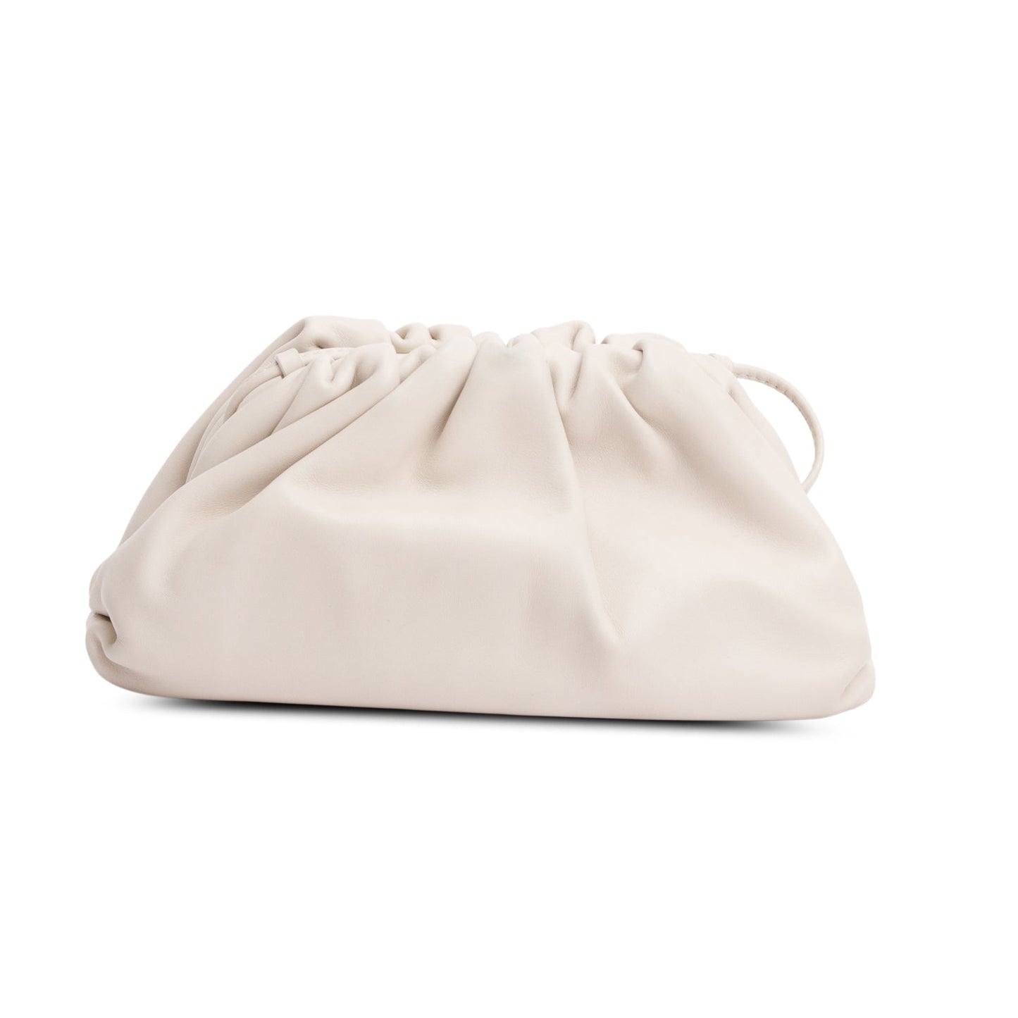 Bottega Veneta Calfskin Intrecciato The Pouch Travel Bag Leather White