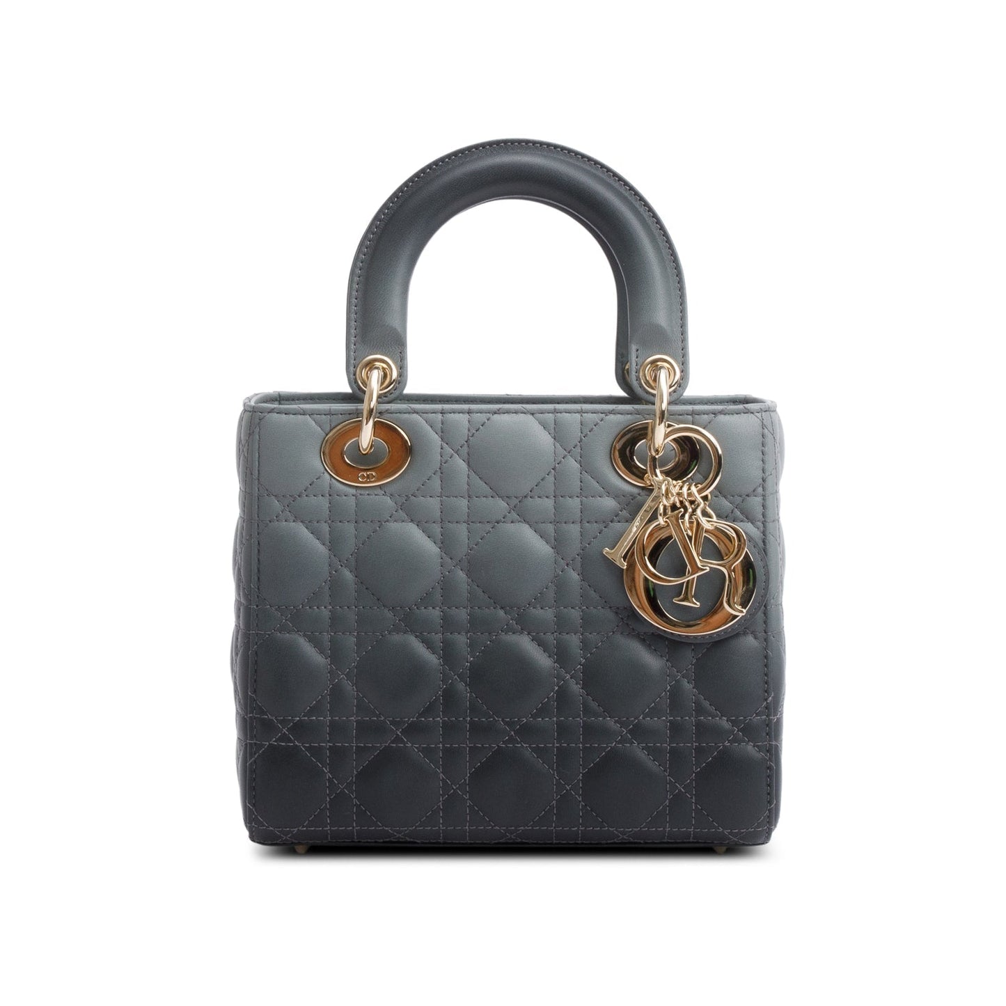 Dior Christian Grey Gradient Cannage Lambskin Lady My Leather Small Travel Bag