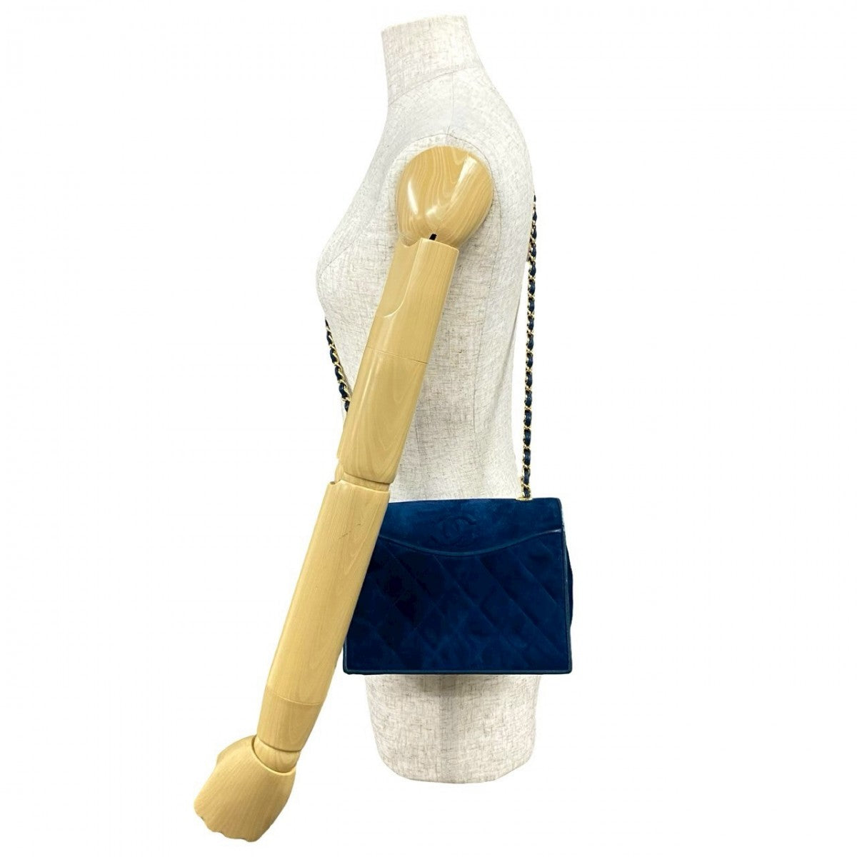 Chanel Matrasse Blue Leather Shoulder Bag