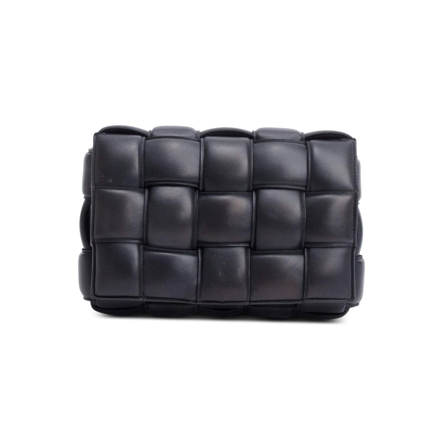 Bottega Veneta Lambskin Classic Padded Cassette Bag Leather Black Travel Bag