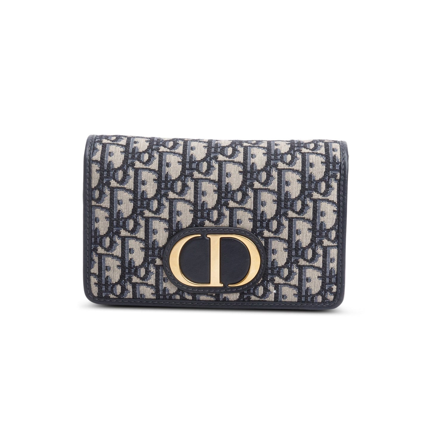 Dior Christian Navy Oblique Montaigne In Pouch Bag Travel Bag