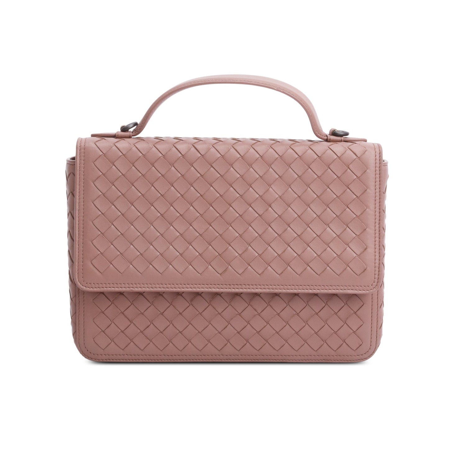 Bottega Veneta Intrecciato Alumna Shoulder Bag Leather Pink
