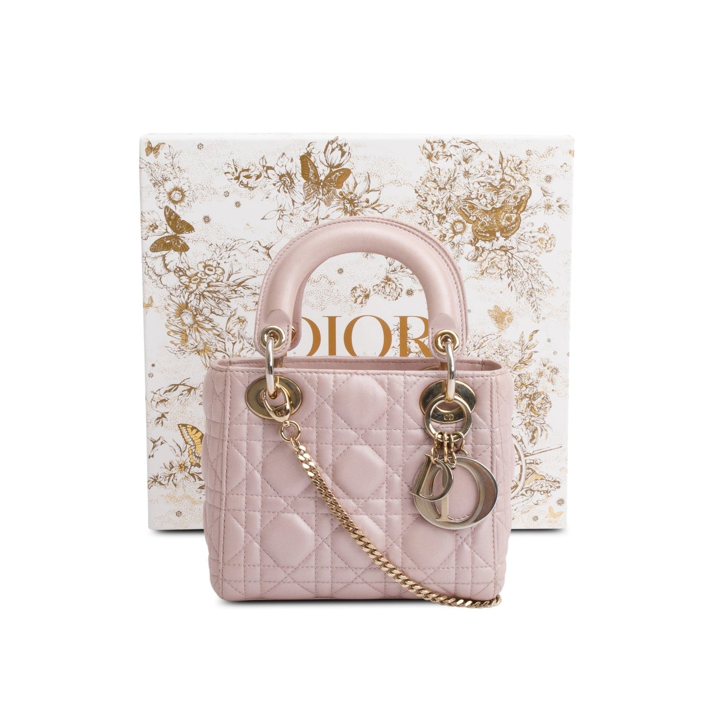 Dior Christian Cannage Lady Bag Leather Pink Travel Bag Dior Bag