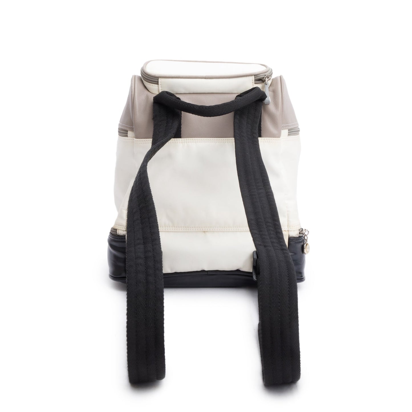 Chanel Nylon Trim Sport Ligne Tiered Leather Black White Grey Travel Bag