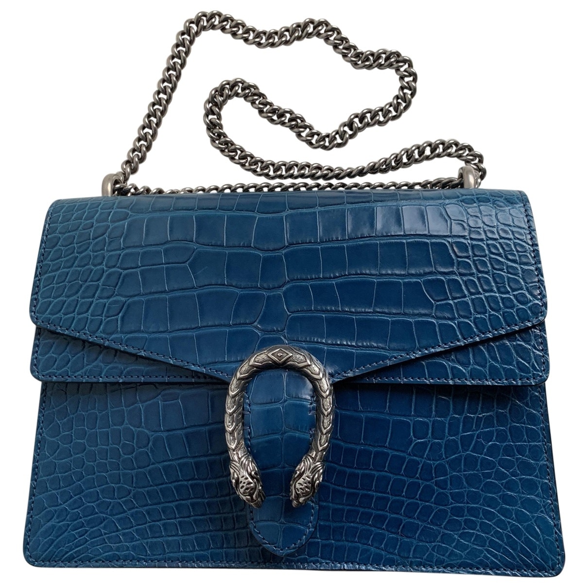 Gucci dionysus blue alligator handbag