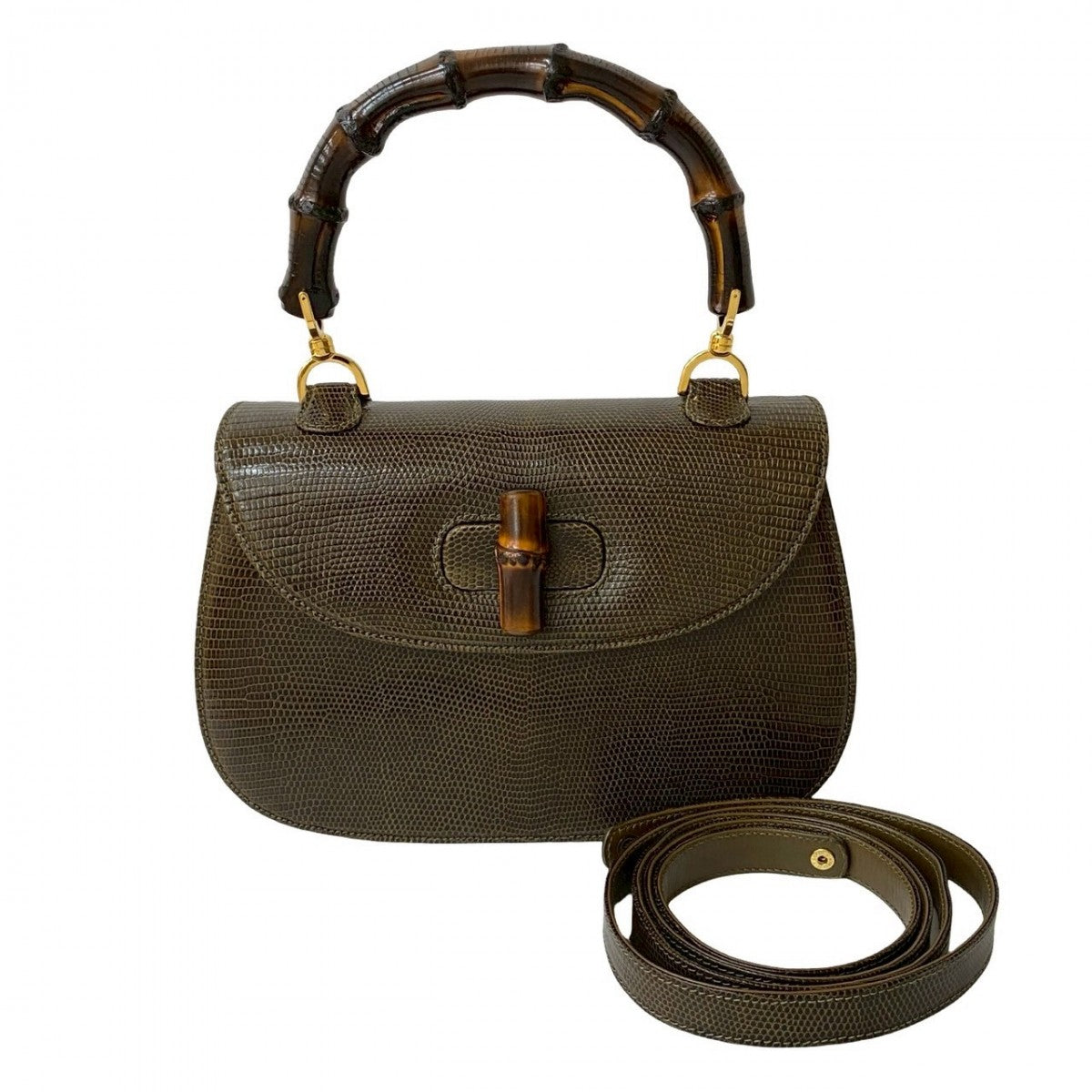 Gucci Bamboo Leather Brown Shoulder Bag 4