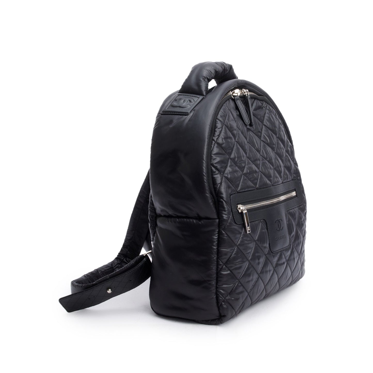 Chanel Nylon Quilted Coco Coocoon Backpack Black Travel Bag