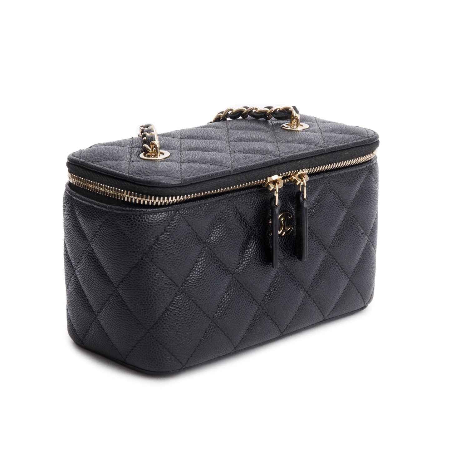 Chanel Caviar Quilted Vanity Black Travel Bag