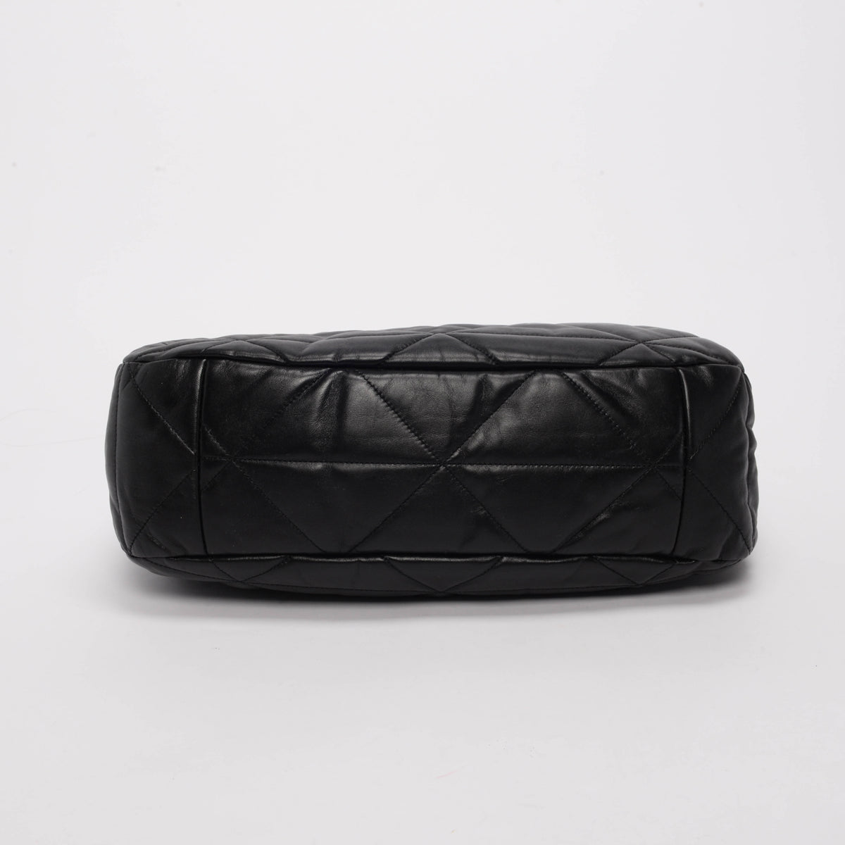 Prada Nappa Stitched Hobo Bag Black Large Shoulder Bag