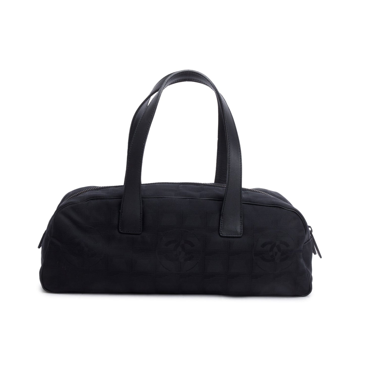 Chanel Nylon Ligne Bowling Black Travel Bag
