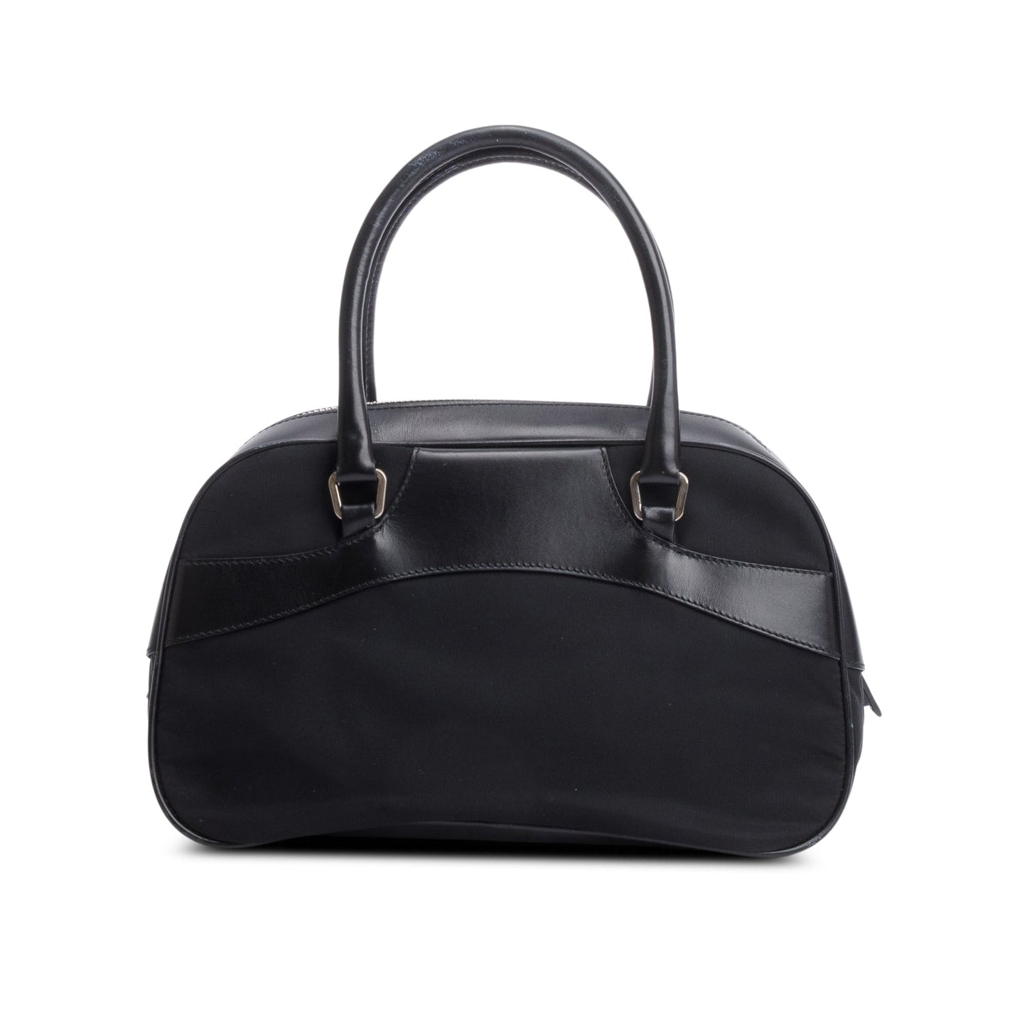 Prada Bauletto Bag Leather Nylon Travel Bag