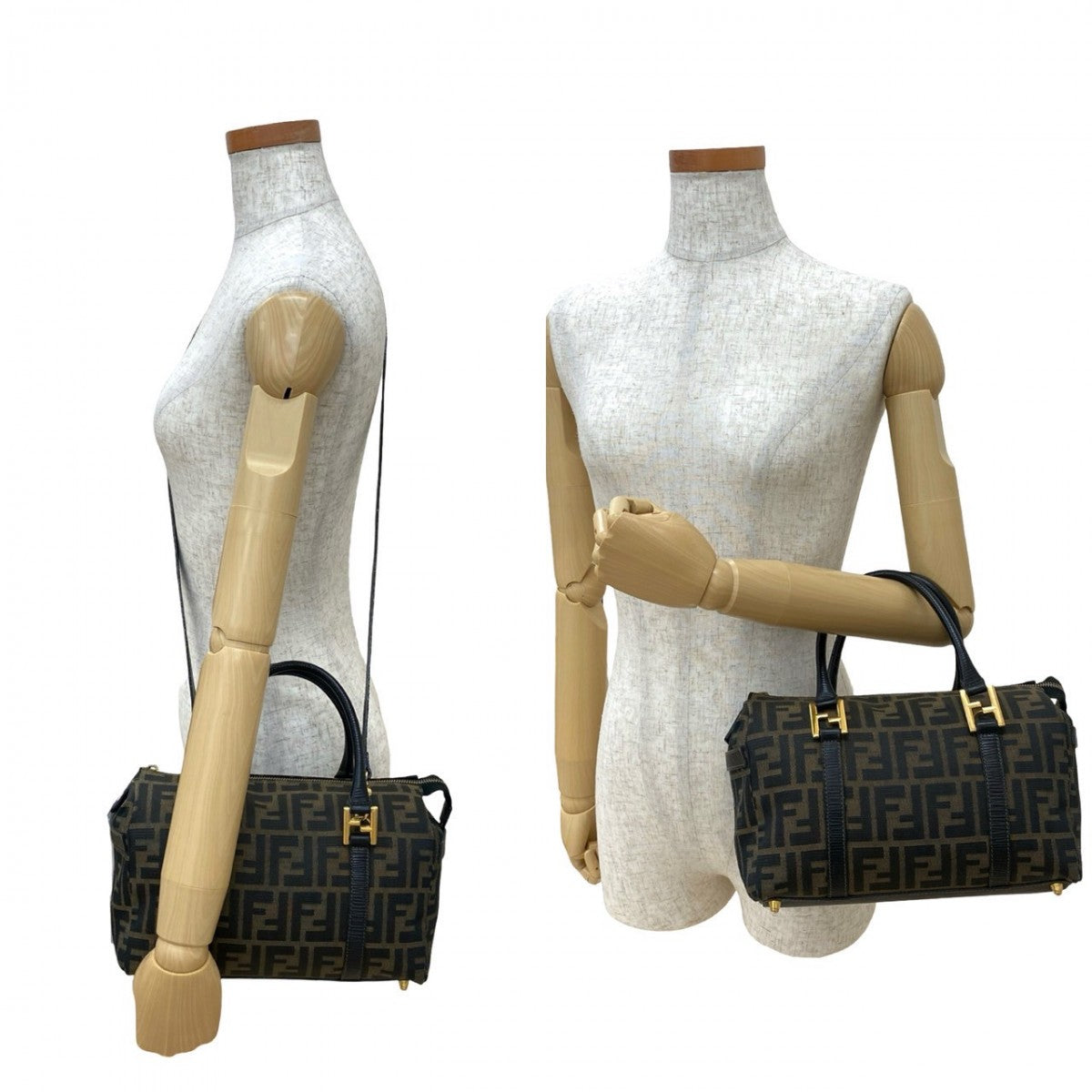 Fendi Shoulder Bag Leather Black