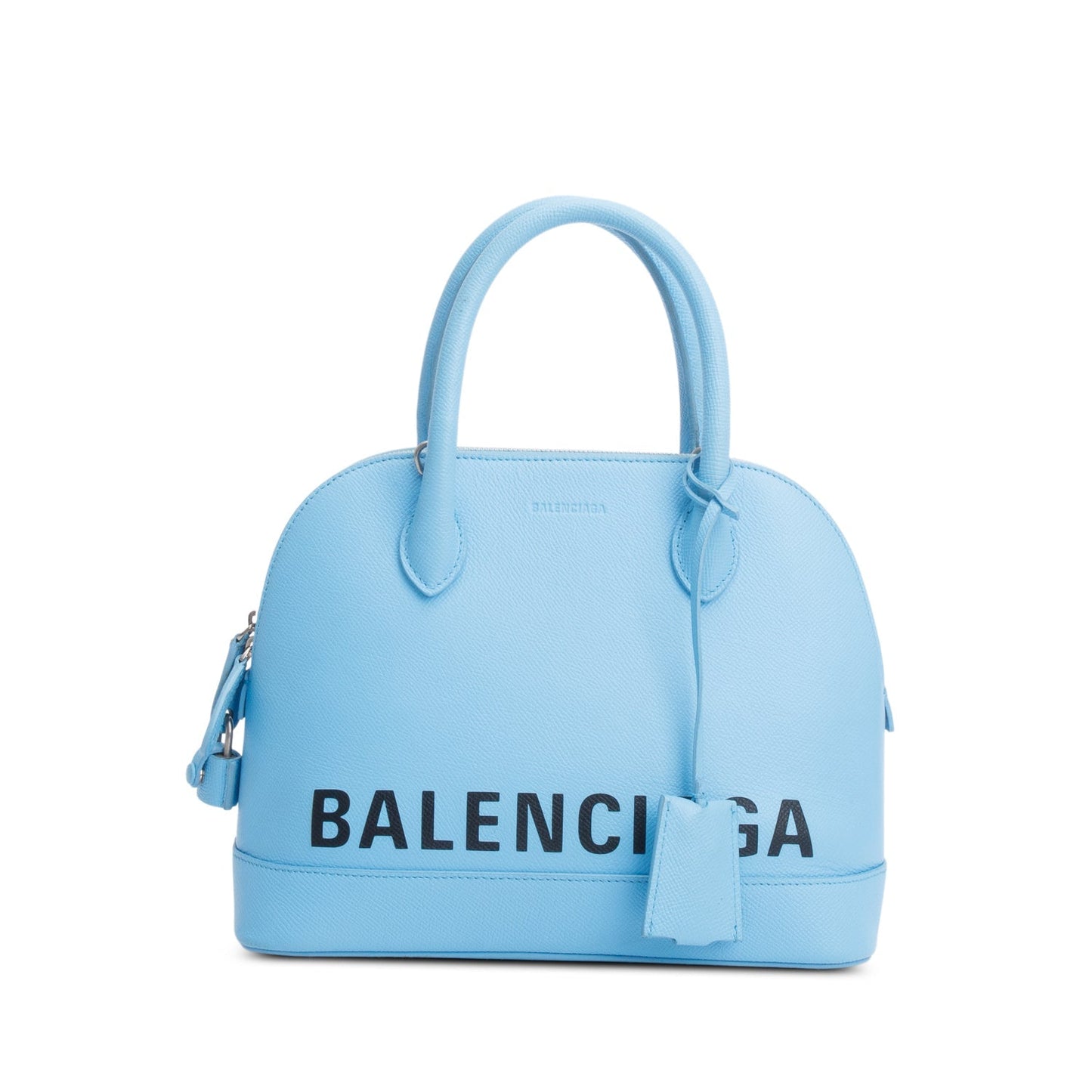 Balenciaga Calfskin Ville Top Handle Bag Blue Logo Travel Bag