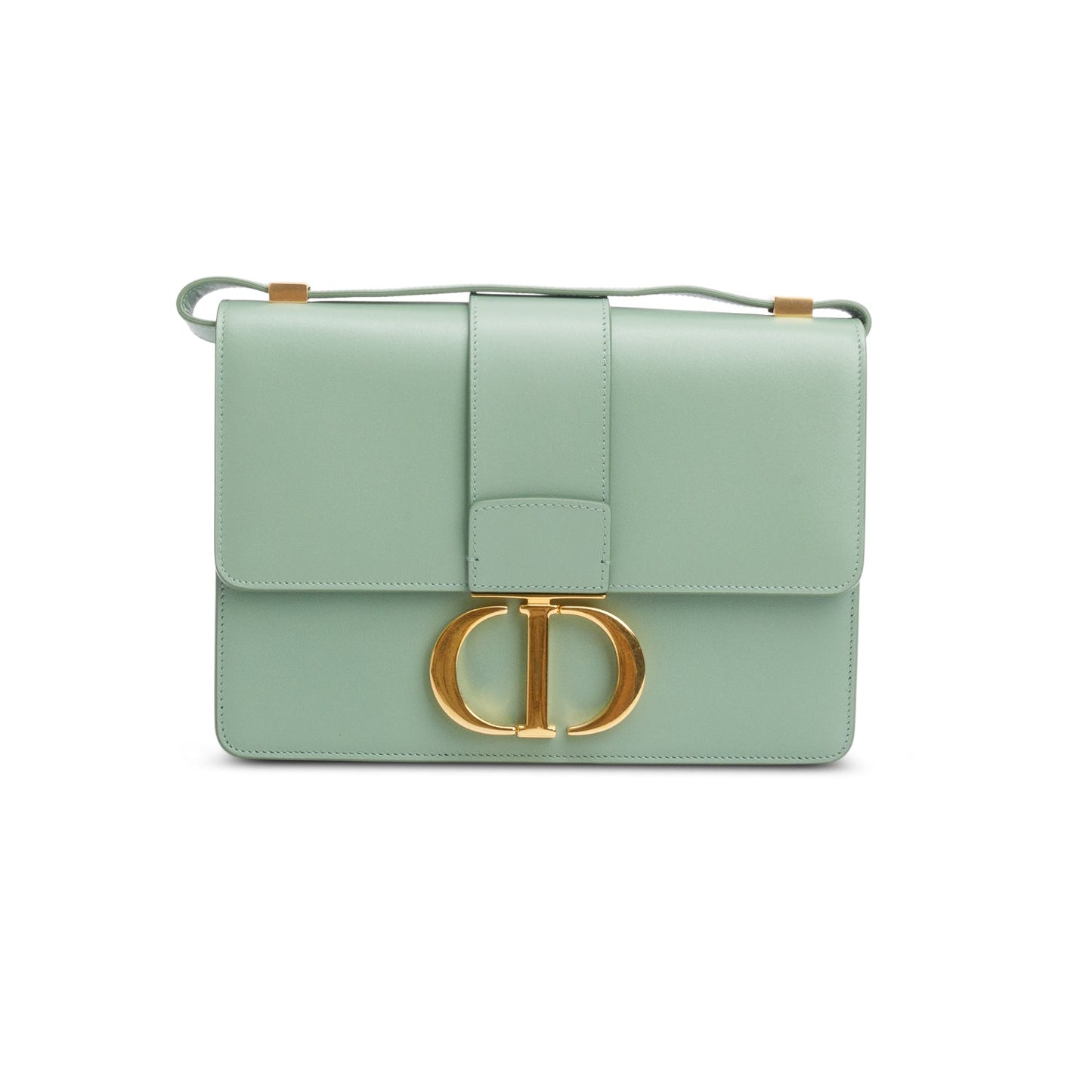Dior Christian Box Montaigne Bag Leather Green Travel Bag