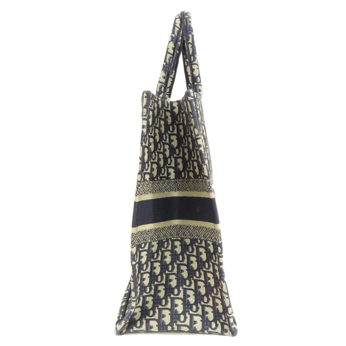 Dior Christian Tote Bag Navy Book Tote Women Canvas Large