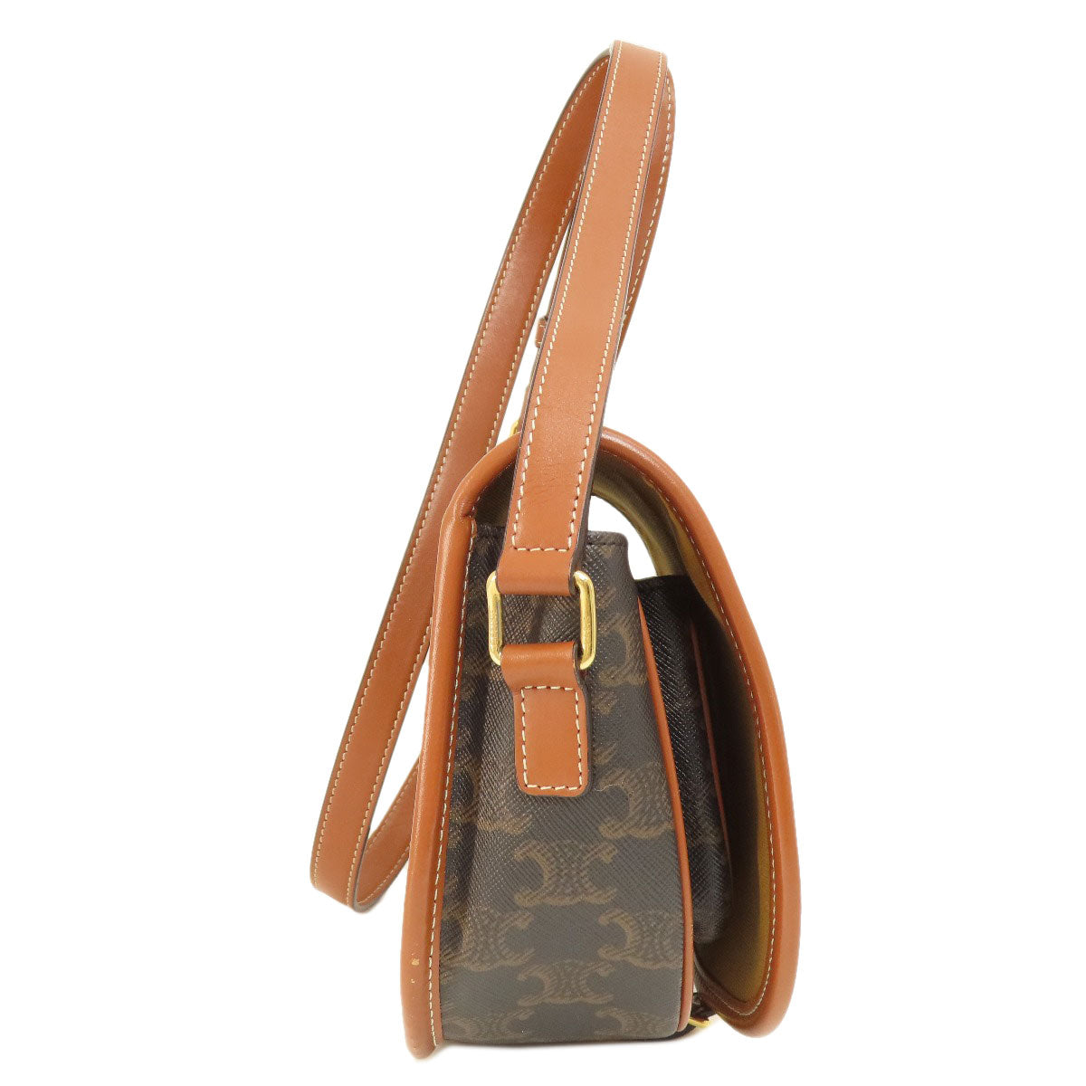 Shoulder Bag Pvc Macadam Pattern Women Brown
