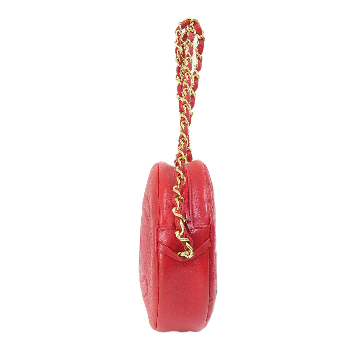 Chanel lambskin COCO Mark Red Gold Shoulder Bag