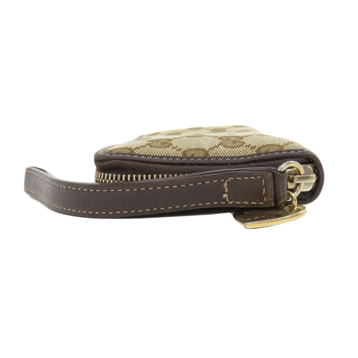 Gucci Long Purse Zip Around GG Canvas Brown Wallet Case