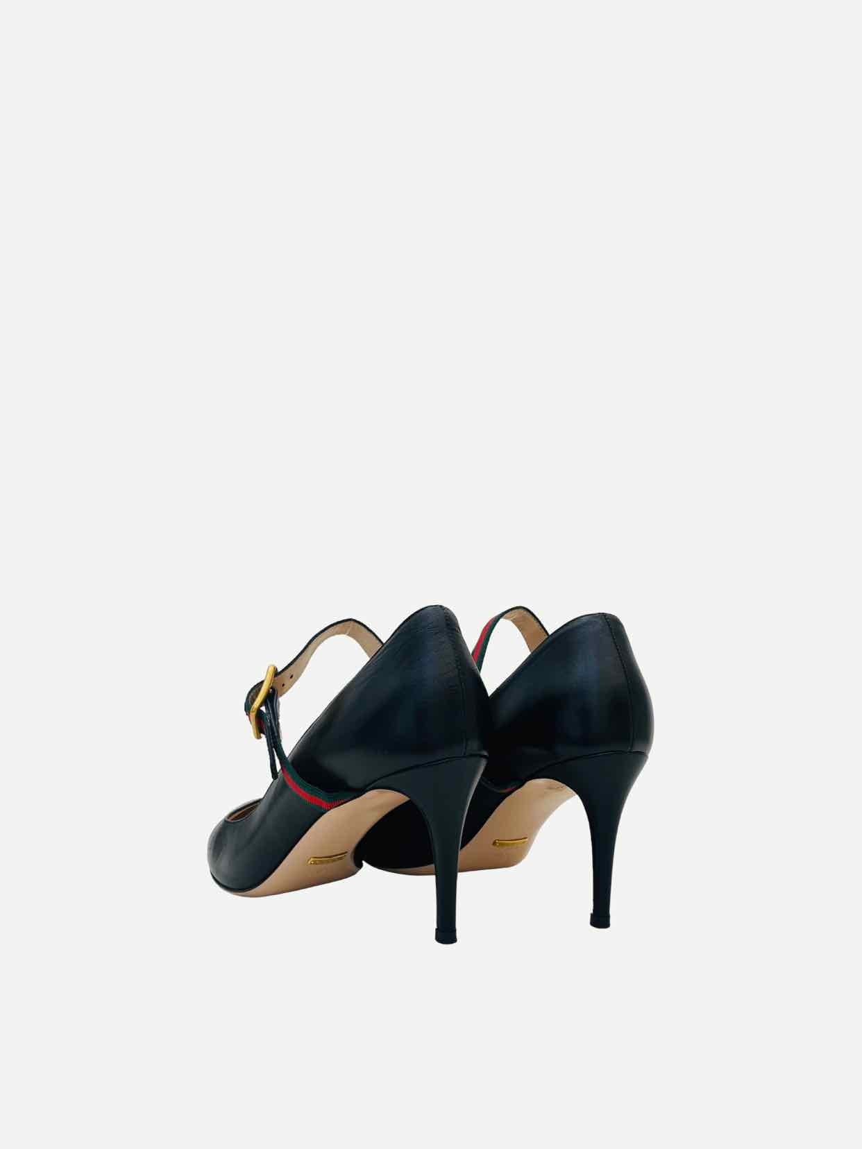 GUCCI Sylvie Mary Jane Black Size EU 40.5 Pumps