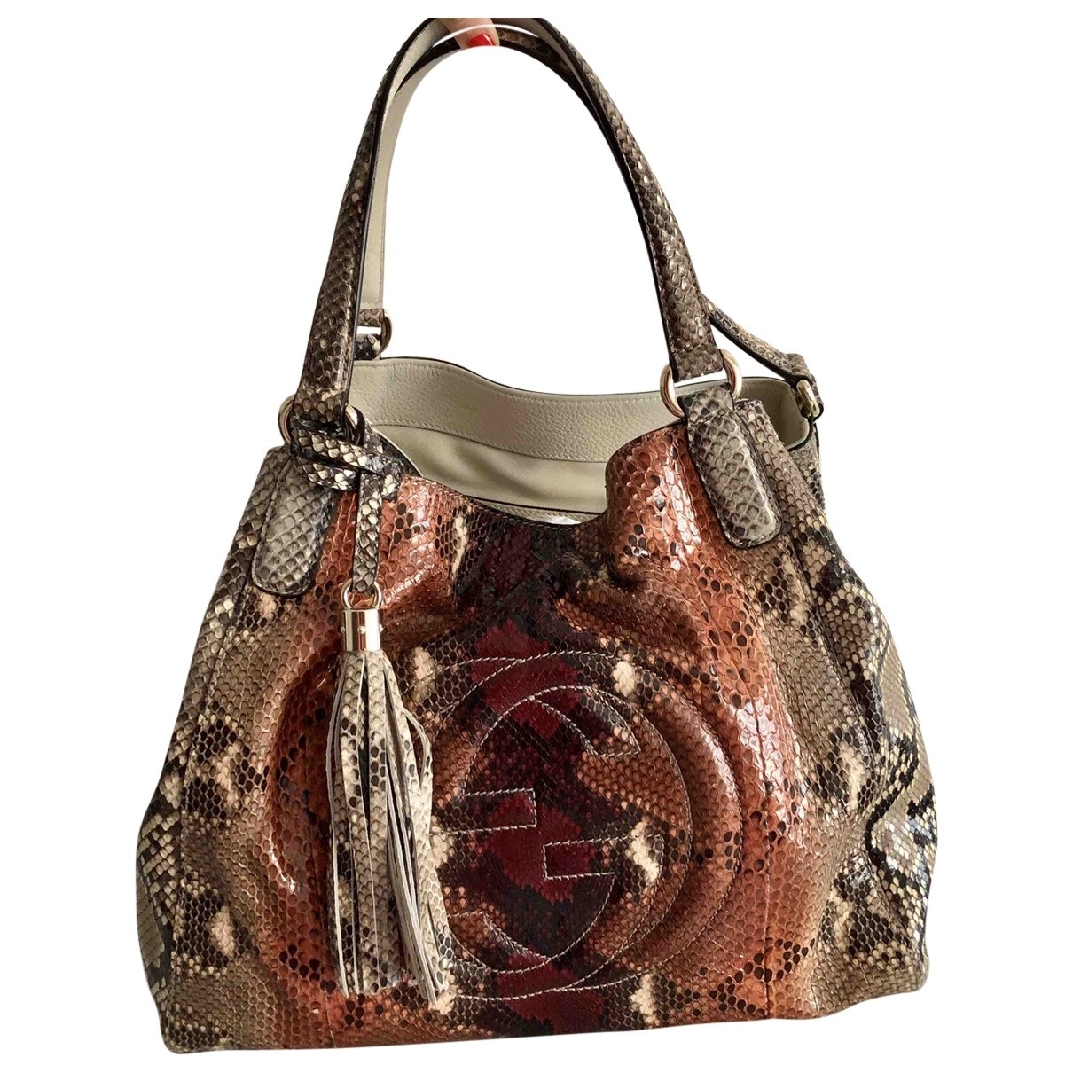 Gucci soho multicolour python handbag