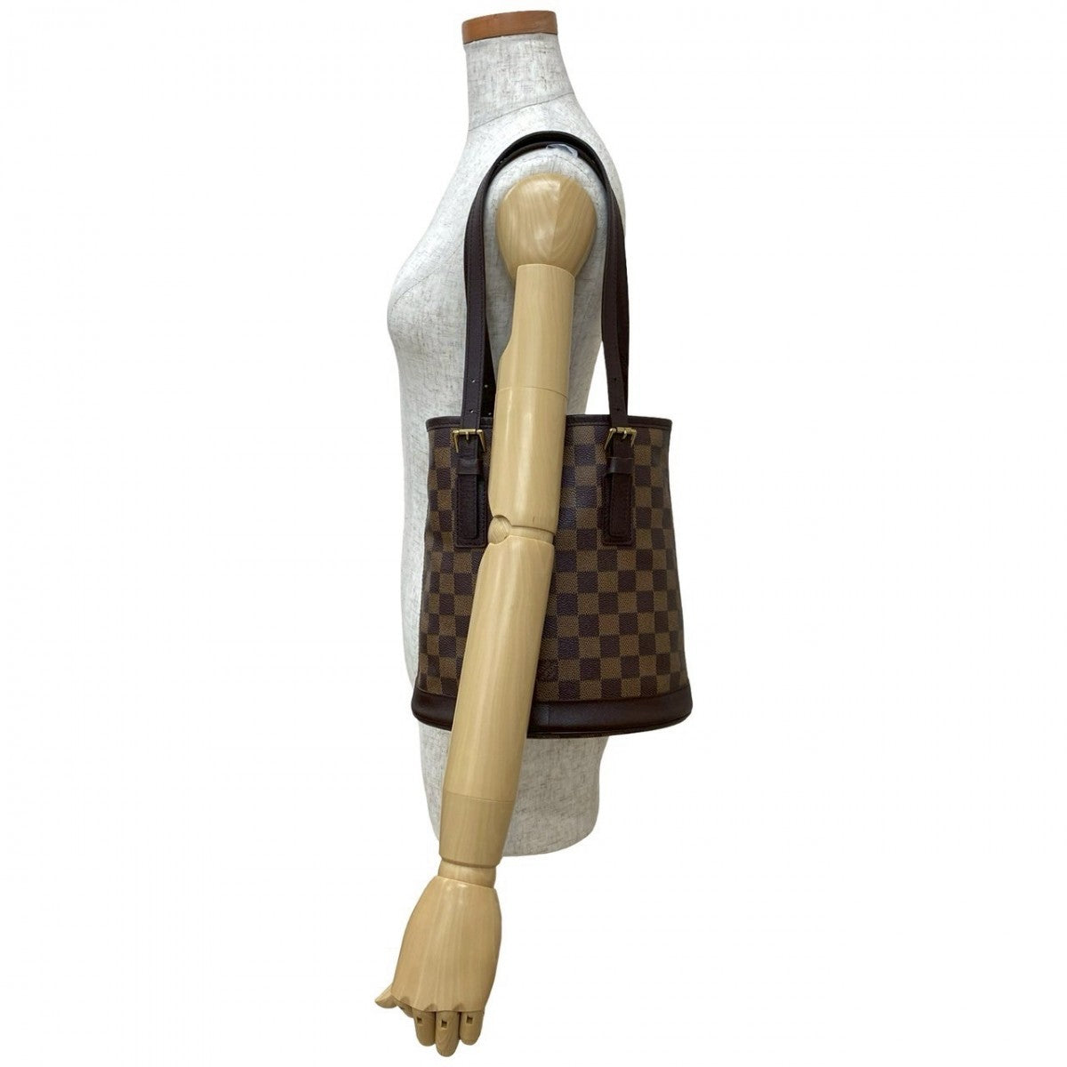 Louis Vuitton Damier Male Leather Brown Tote Bag