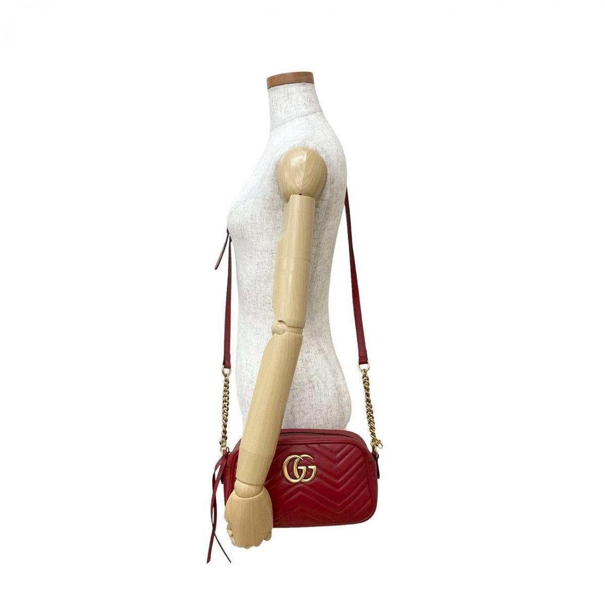 Gucci GG Marmont Leather Red Shoulder Bag