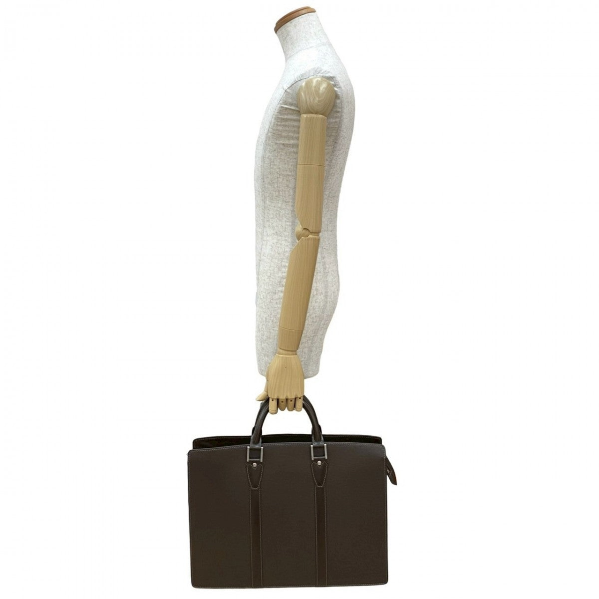 Louis Vuitton Business Taiga Porto Documan Rozan Leather Brown Handbag