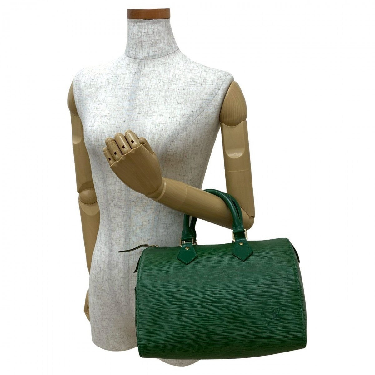 Louis Vuitton Epi Speedy 25 Leather Green Handbag